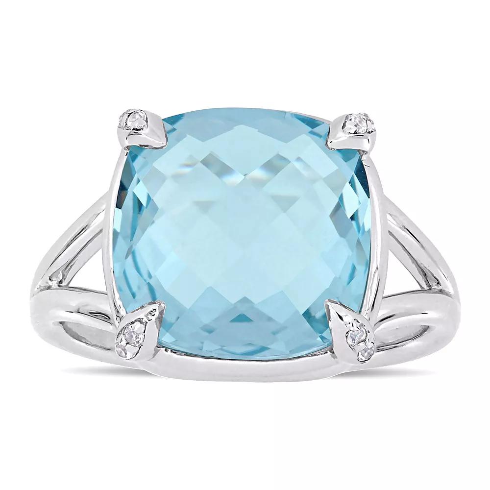 Stella Grace Sterling Silver Sky Blue Topaz & White Topaz Ring, Womens Product Image