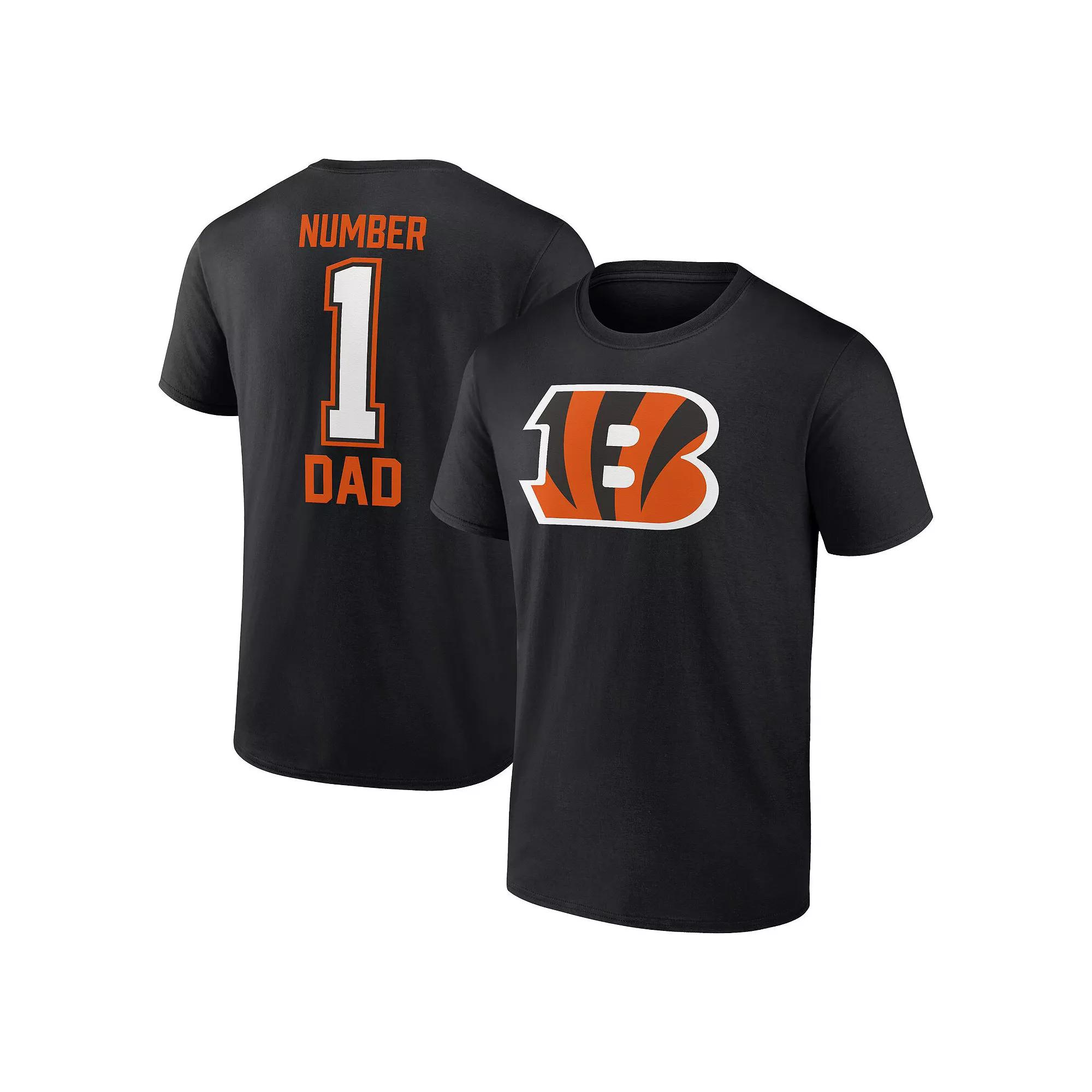 Men's Fanatics Black Cincinnati Bengals Father's Day T-Shirt,  Product Image