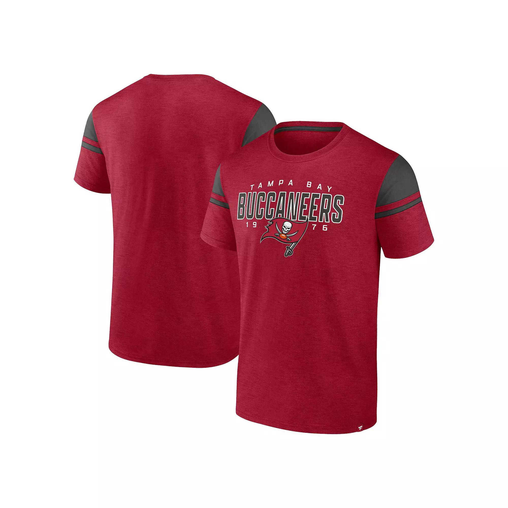 Men's Fanatics Red Tampa Bay Buccaneers Old School Play Slub T-Shirt,  Product Image