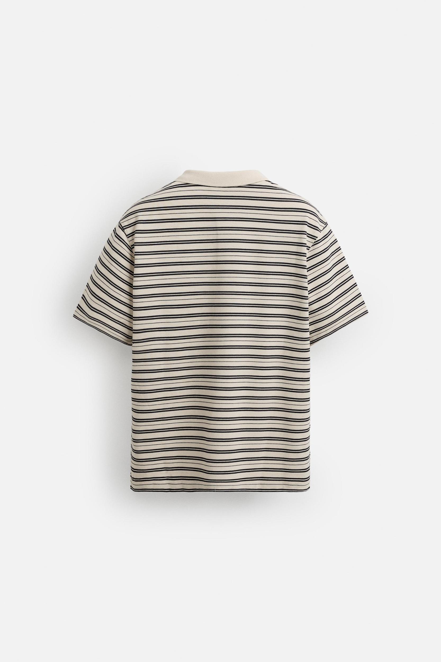 STRIPED PIQUÉ POLO SHIRT Product Image