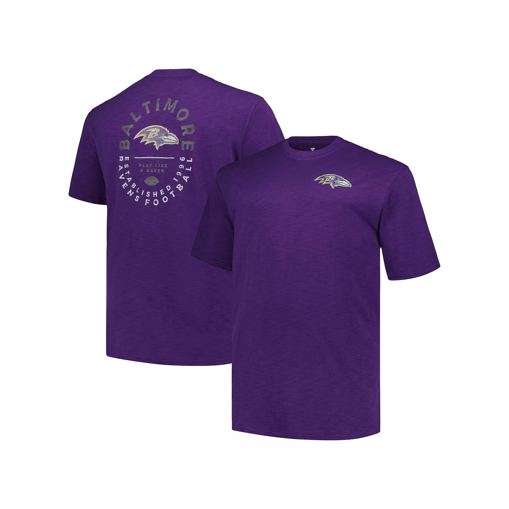 Men's Profile Purple Baltimore Ravens Big & Tall Two-Hit Throwback T-Shirt, Size: XLT Product Image