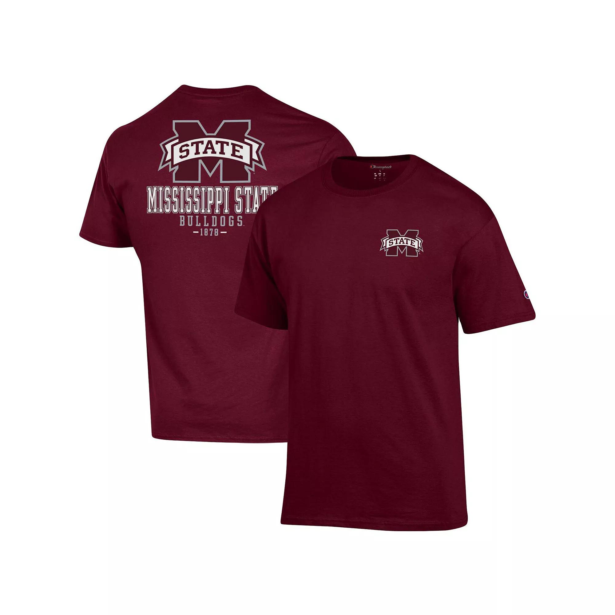 Men's Champion Maroon Mississippi State Bulldogs Stack 2-Hit T-Shirt, Size: XL, Mst Red Product Image