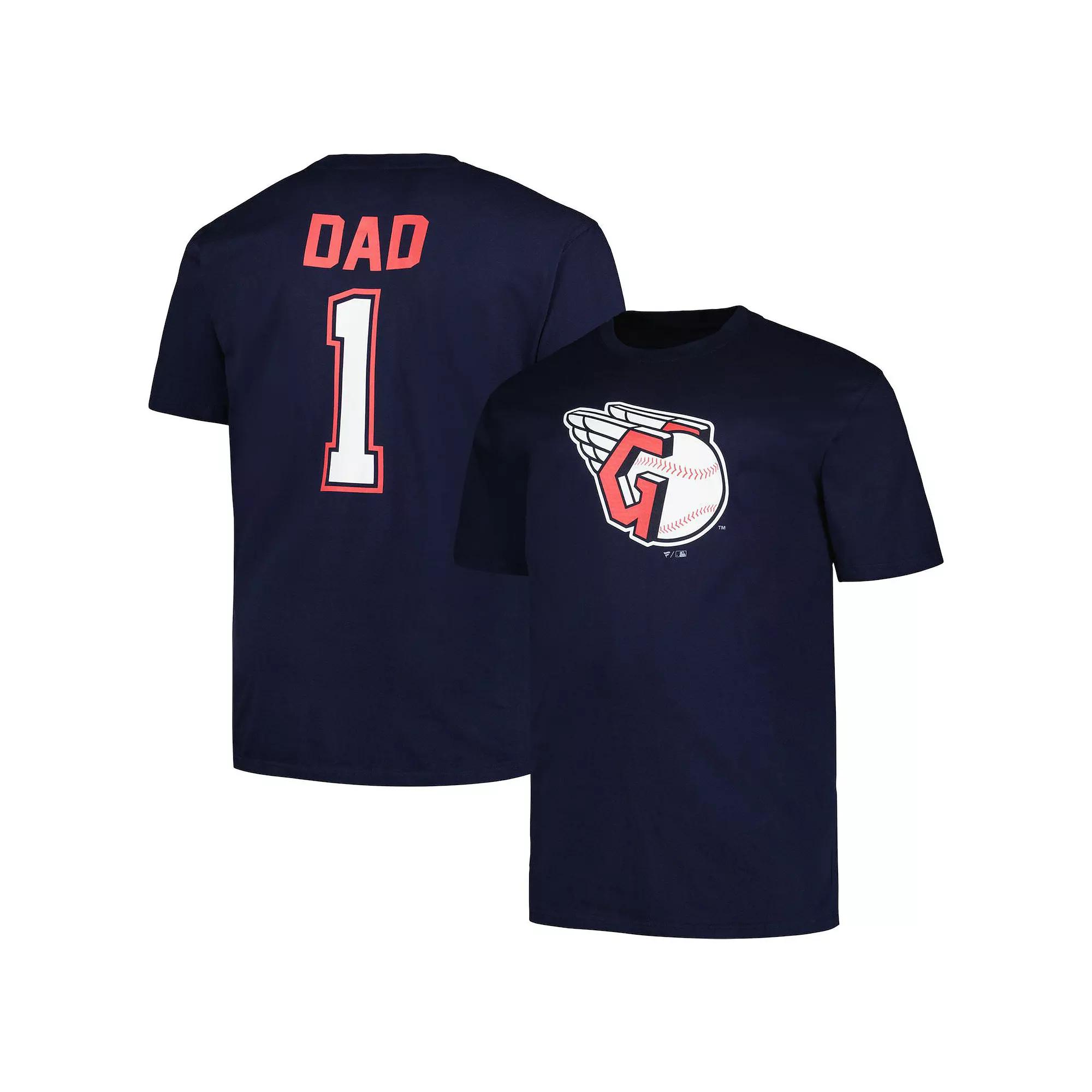 Men's Profile Navy Cleveland Guardians Big & Tall #1 Dad T-Shirt,  Product Image