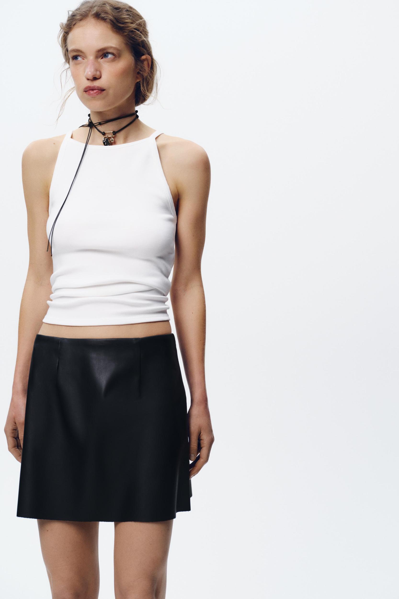 FAUX LEATHER MINI SKIRT Product Image