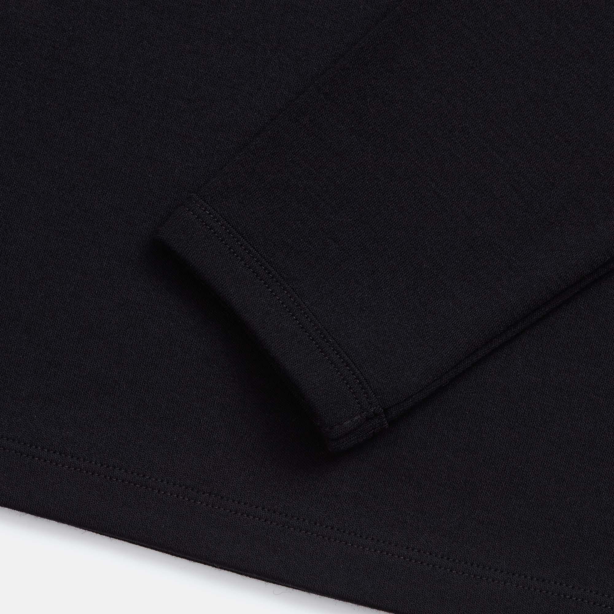 Merino Wool Interlock Sweatshirt | Black Product Image