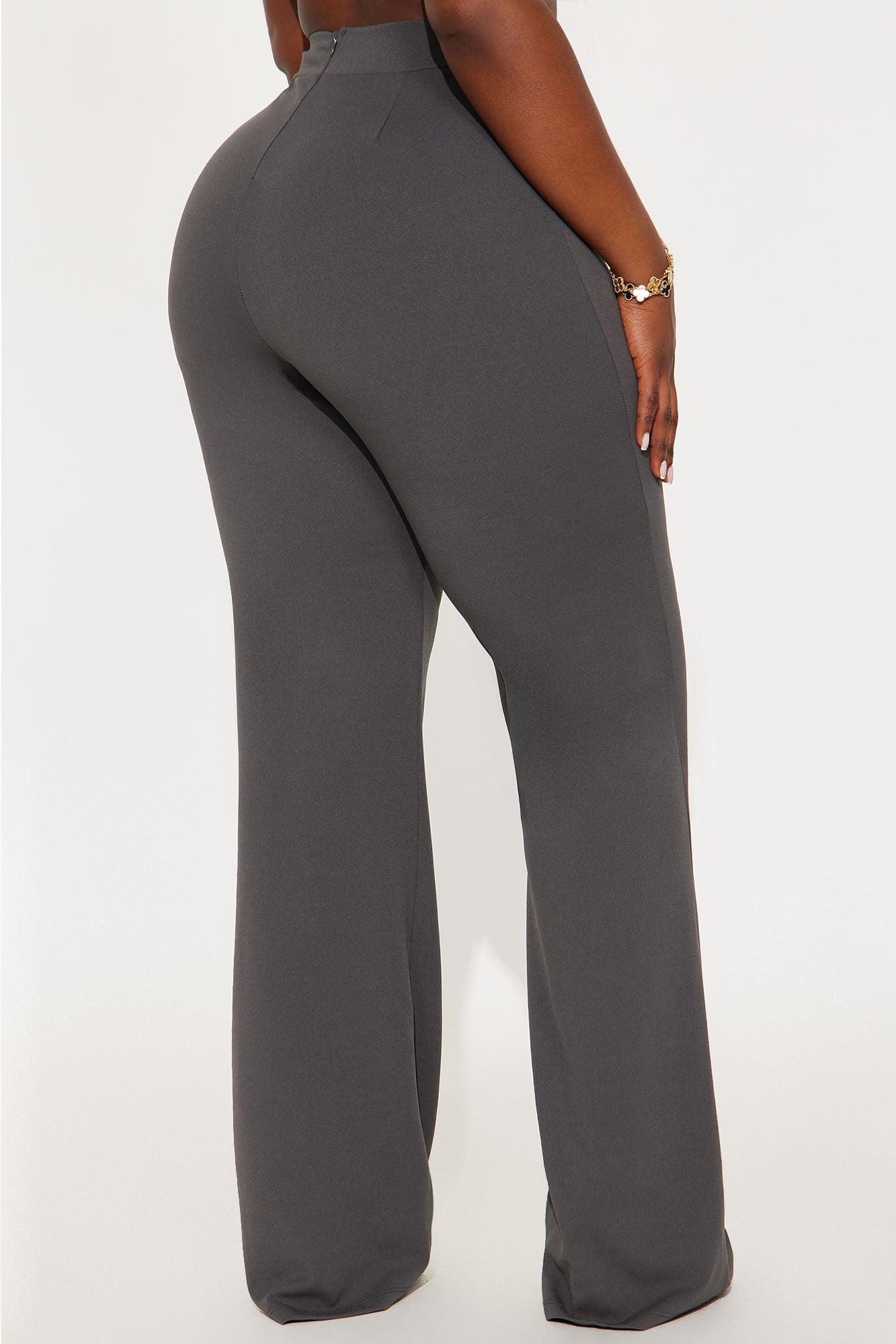 Tall Call It Even Wide Leg Dress Pants - Charcoal Product Image
