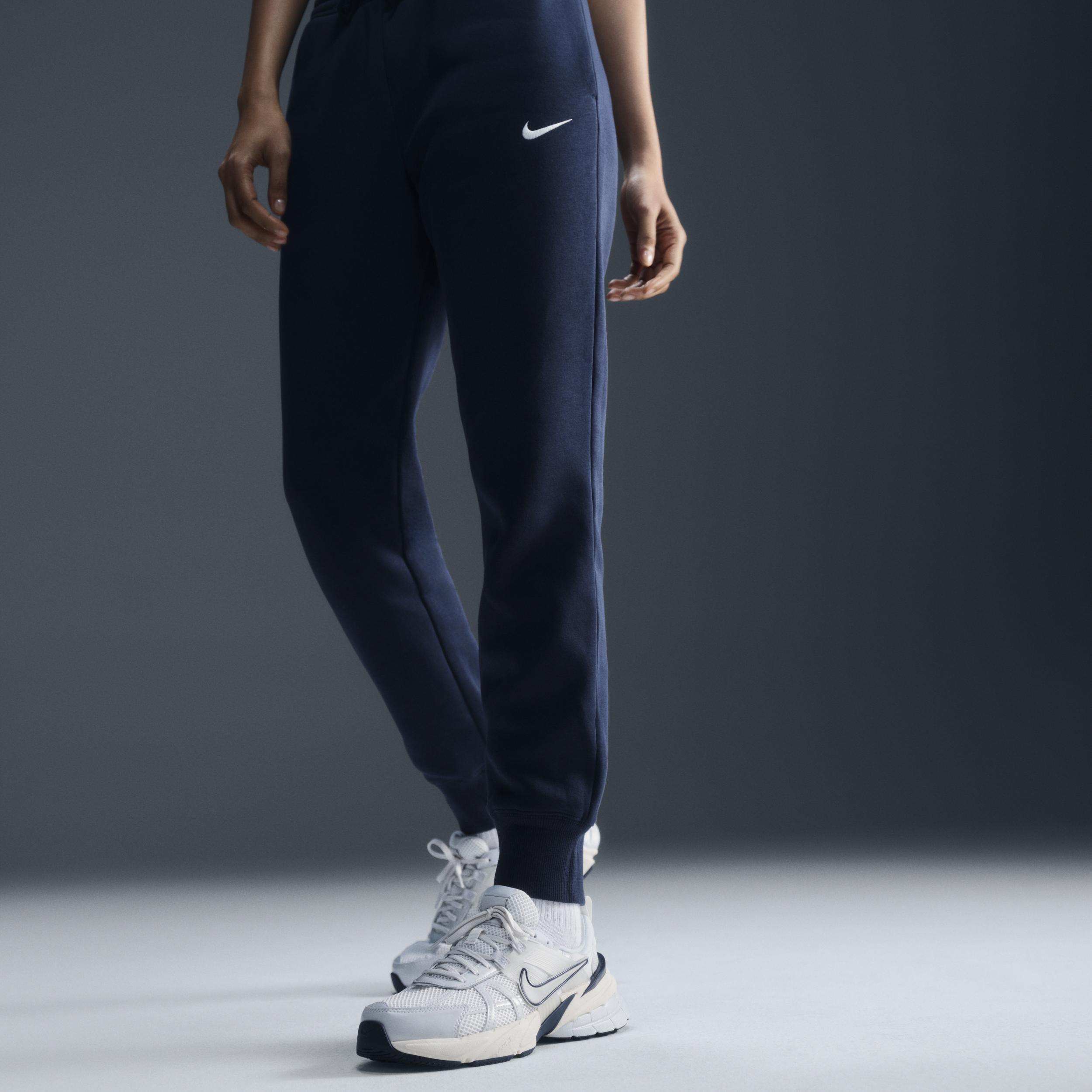 Nike Womens Nike NSW Phoenix Fleece MR Pants - Womens Armory Navy/Sail Product Image