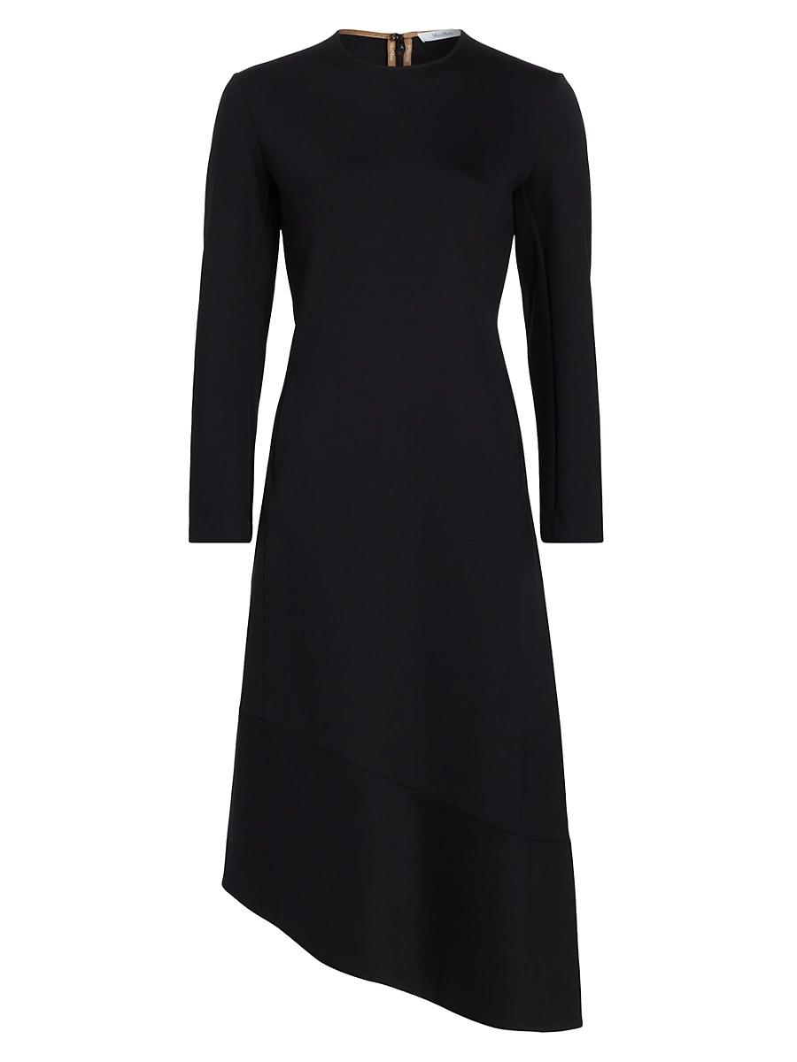 Womens Ulla Asymmetric Jersey Midi-Dress Product Image