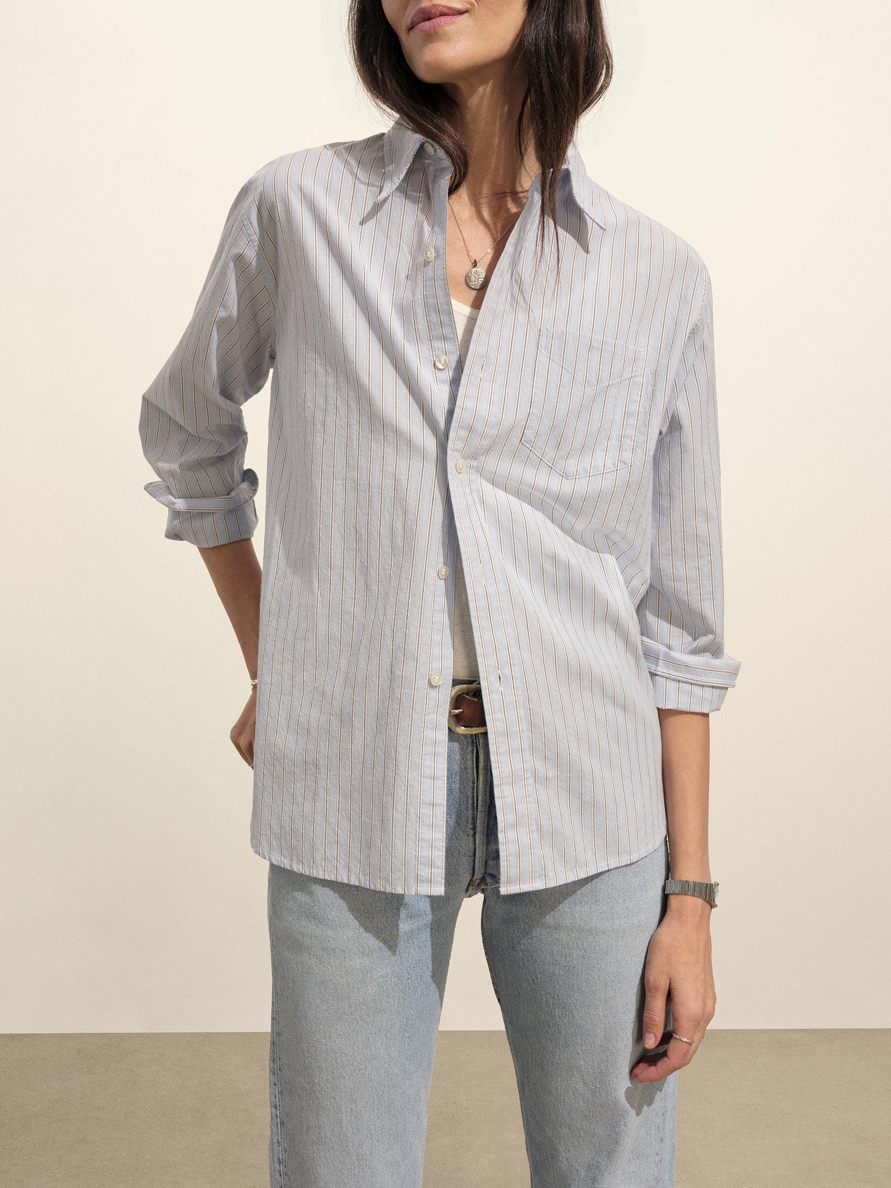 Sea Salt Stripe Mainstay Cotton Shirt Product Image