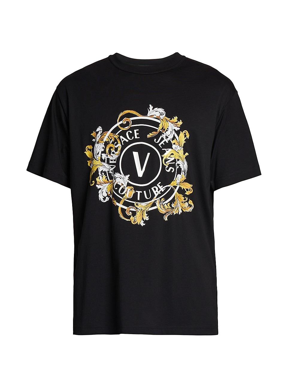 Mens Screen-Printed Logo Crewneck T-Shirt Product Image