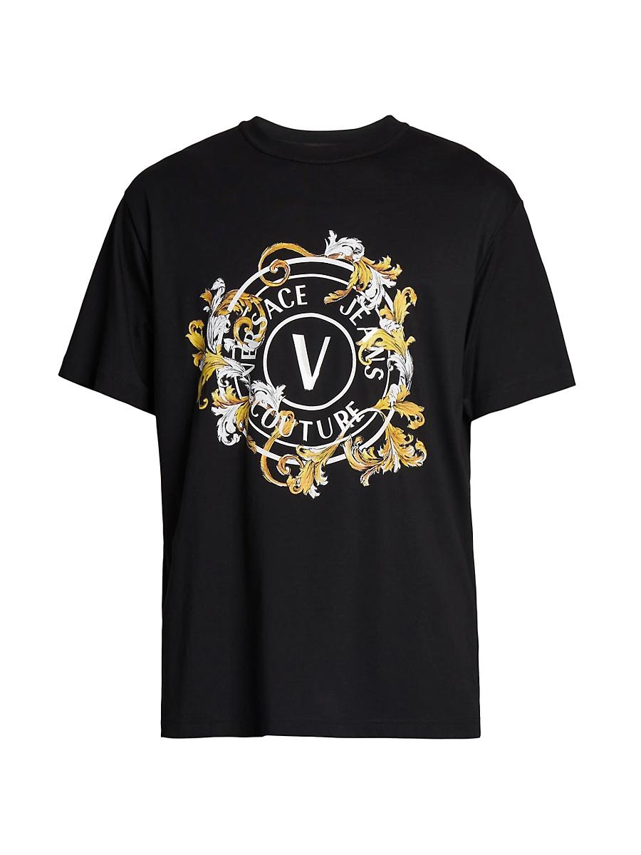 Mens Screen-Printed Logo Crewneck T-Shirt Product Image