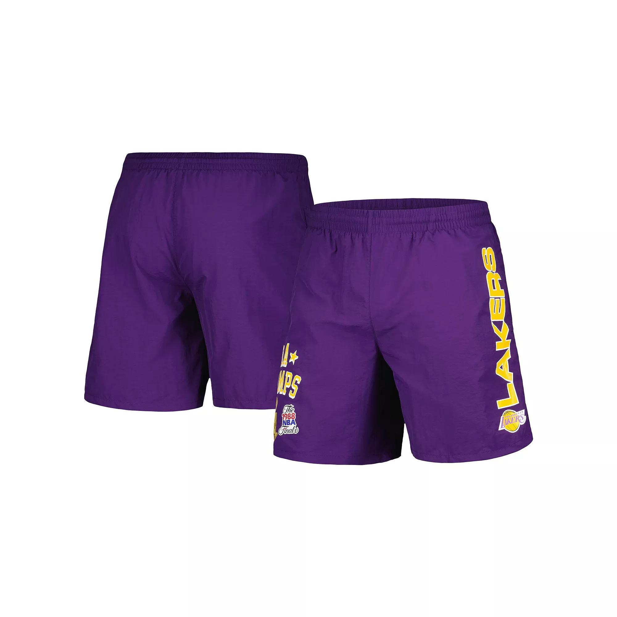Men's Mitchell & Ness Purple Los Angeles Lakers Heritage Shorts, Size: Medium Product Image
