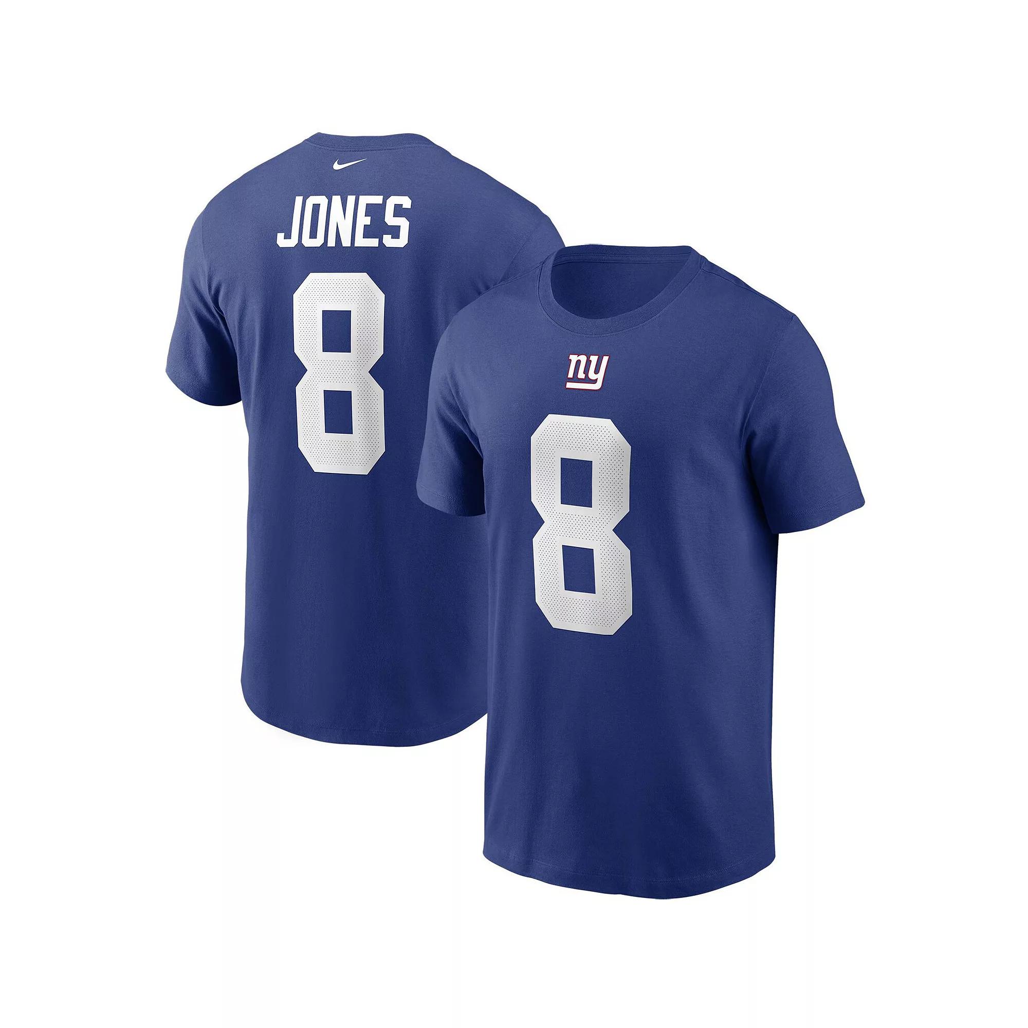 Men's Nike Daniel Jones Royal New York Giants Name & Number T-Shirt, Size: Small, Blue Product Image