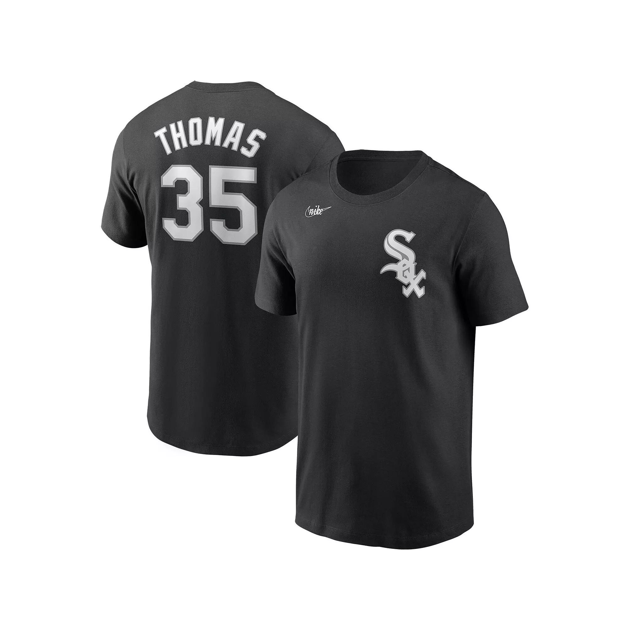 Men's Nike Frank Thomas Black Chicago White Sox Cooperstown Collection Name & Number T-Shirt, Size: Medium Product Image