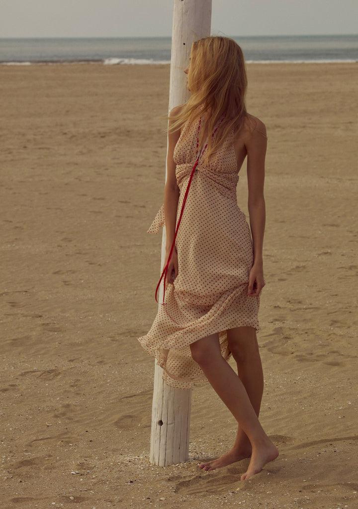 Love Dot Midi Dress — Cream Product Image