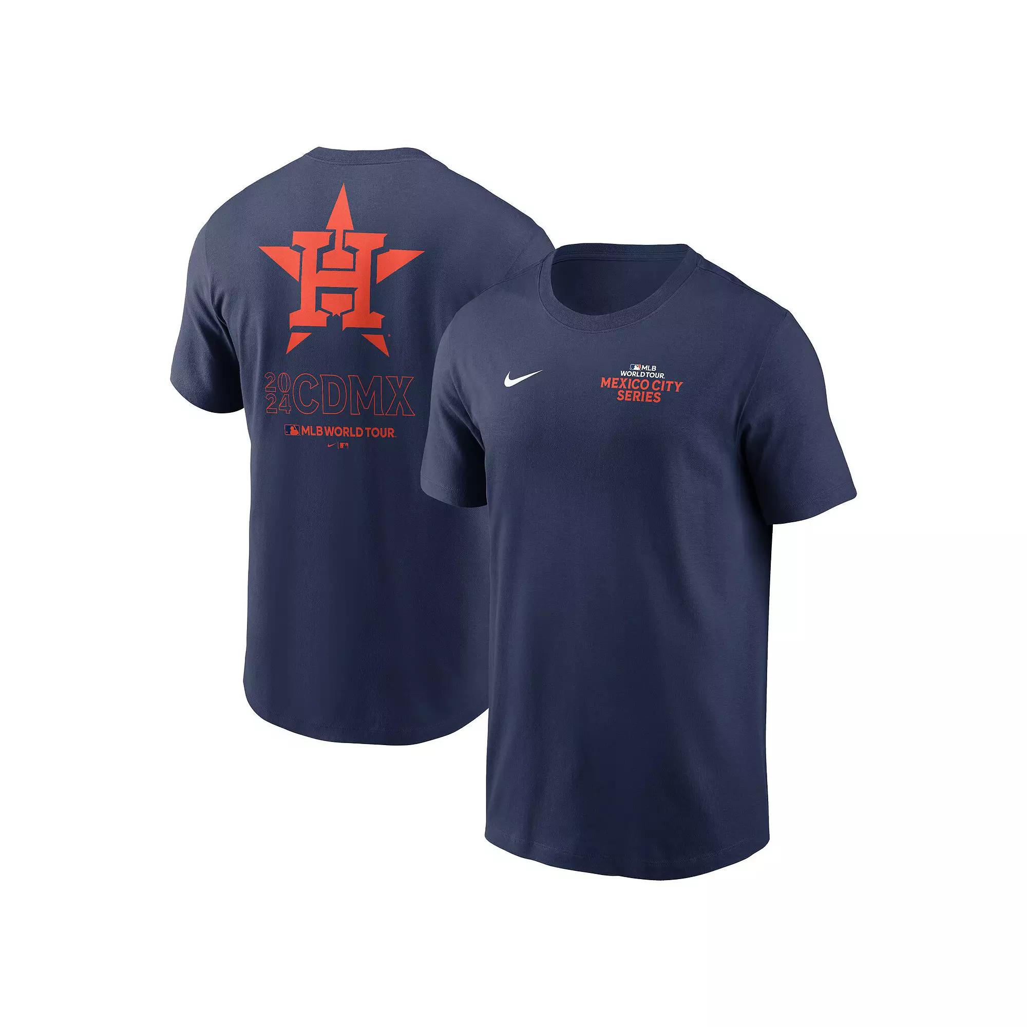 Men's Nike Navy Houston Astros 2024 MLB World Tour Mexico City Series T-Shirt, Size: Small, Blue Product Image
