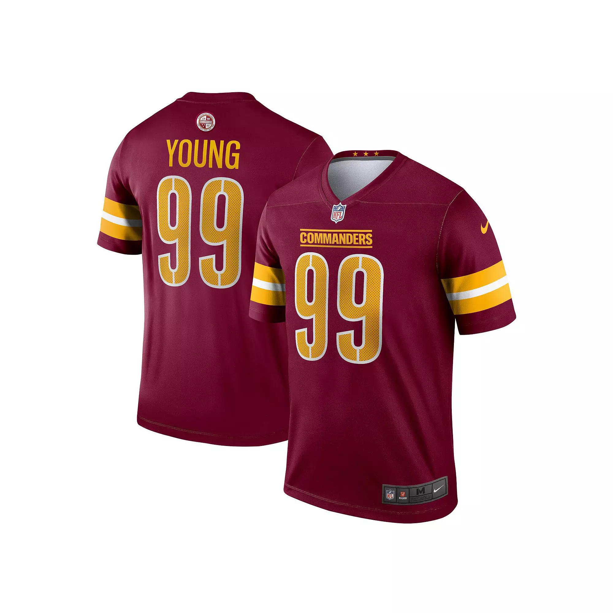Men's Nike Chase Young Burgundy Washington Commanders Legend Jersey, Size: 2XL, Wft Med Re Product Image