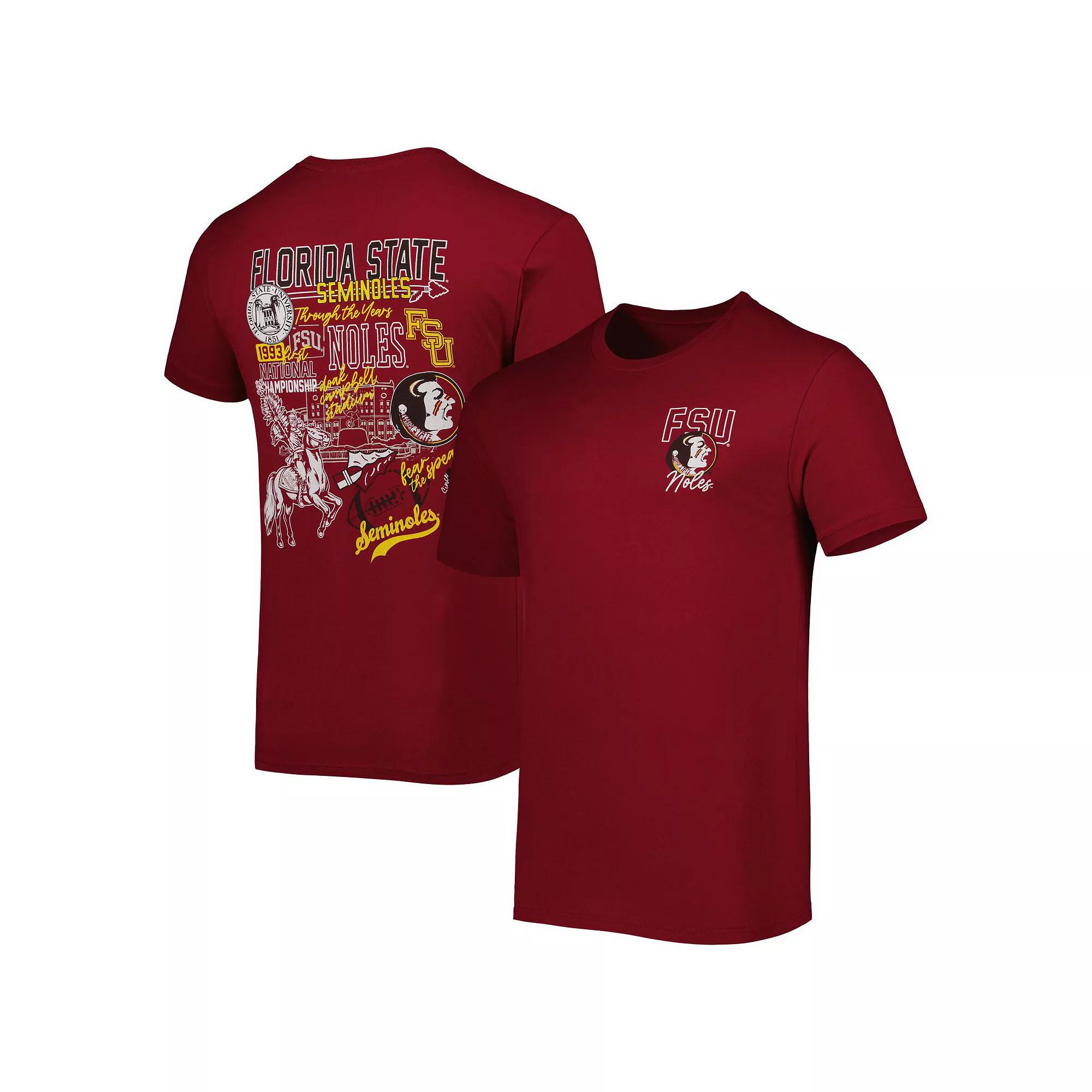 Men's Garnet Florida State Seminoles Vintage Through the Years 2-Hit T-Shirt, Size: 2XL, Red Product Image