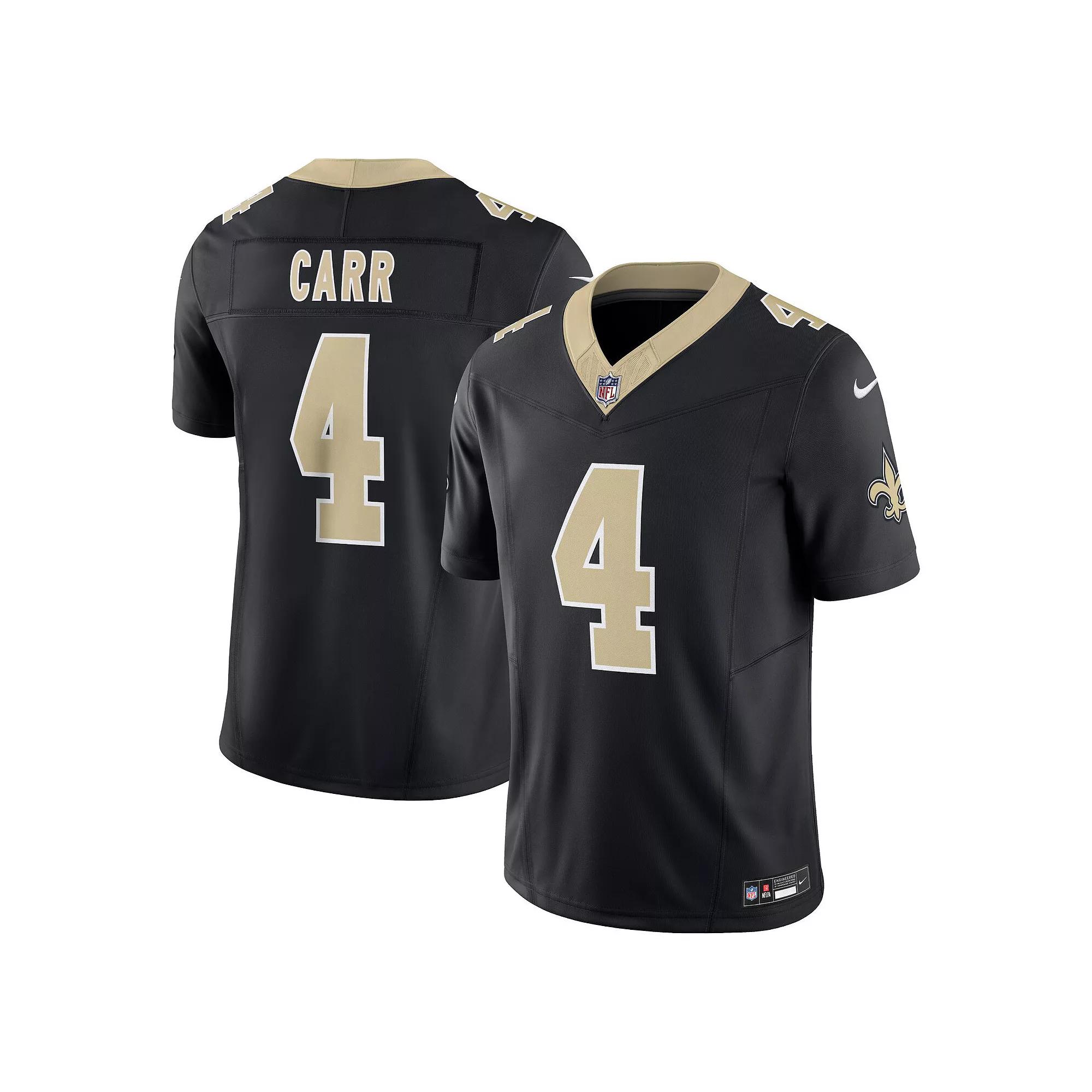 Men's Nike Derek Carr Black New Orleans Saints Vapor F.U.S.E. Limited Jersey, Size: XL Product Image