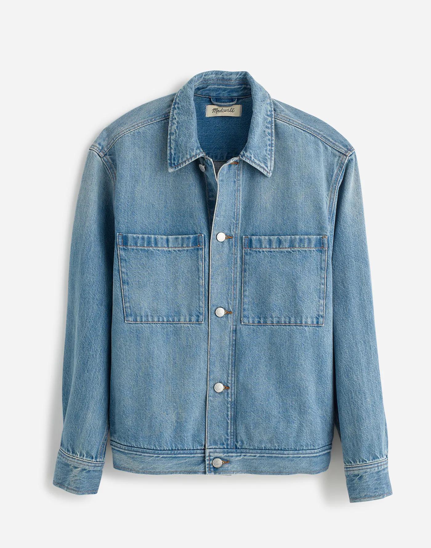 Denim Shirt-Jacket in Jamestown Wash Product Image