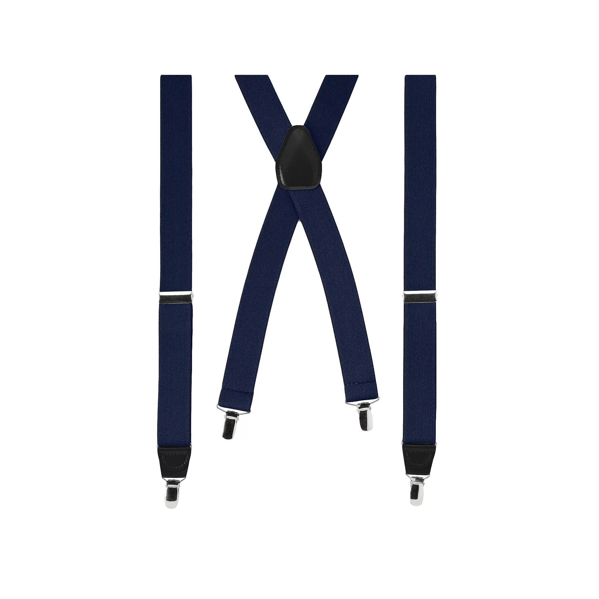 Men's Wembley Solid Stretch Suspenders, Blue Product Image