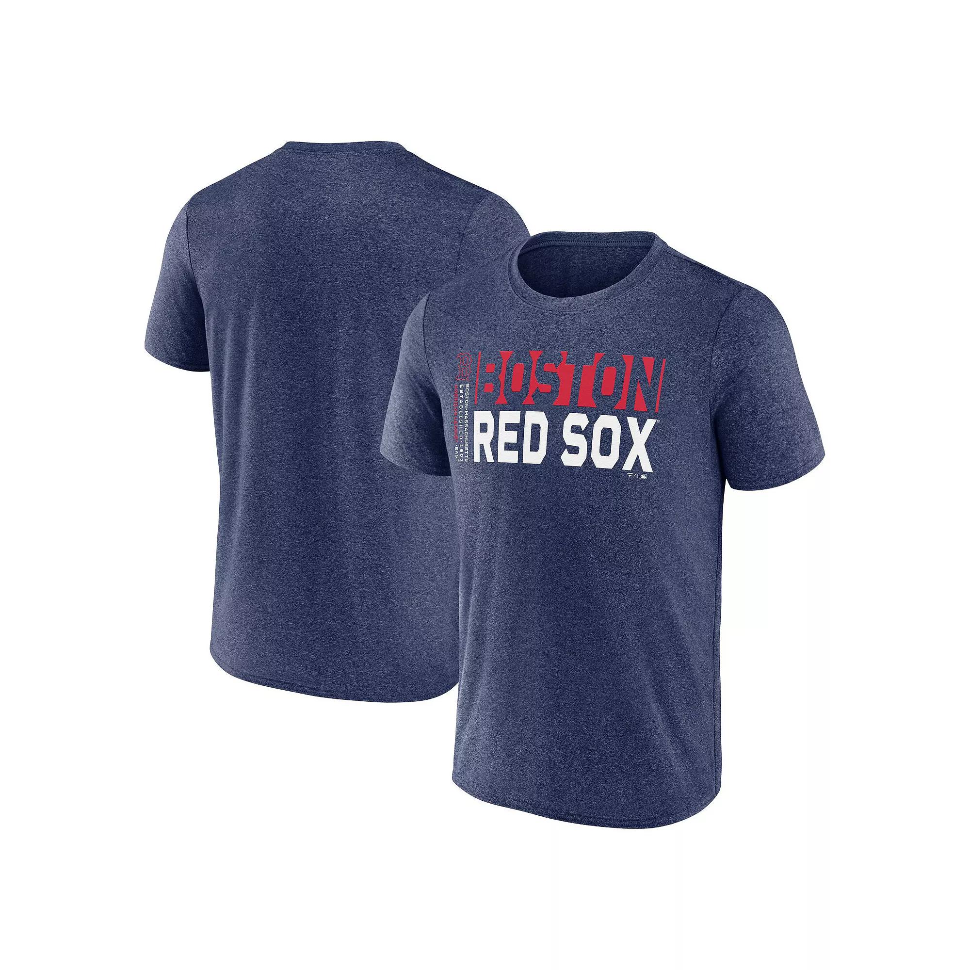 Men's Fanatics Heather Navy Boston Red Sox Fundamentals Shoot For The Sky T-Shirt,  Product Image