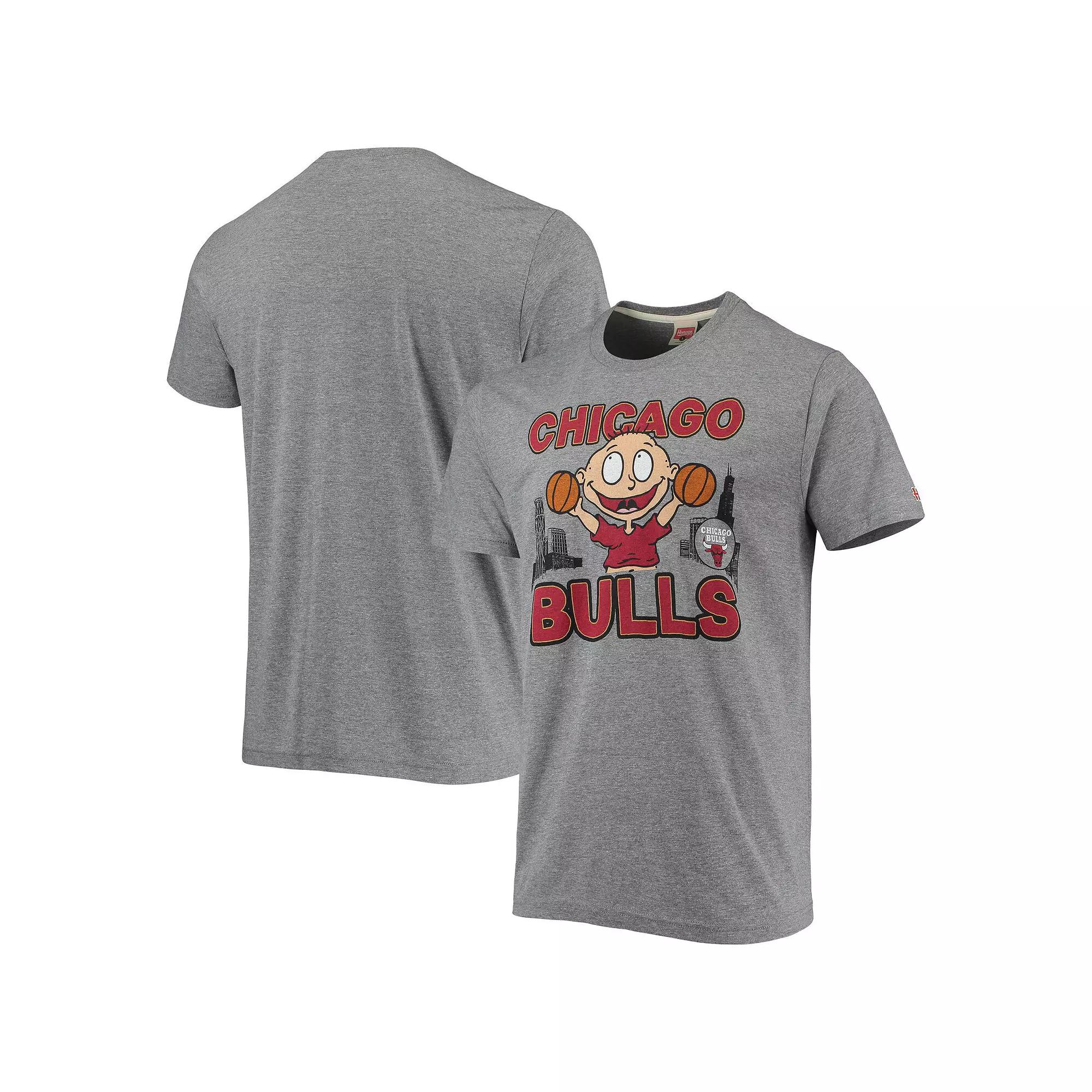 Men's Homage Heathered Gray Chicago Bulls NBA x Rugrats Tri-Blend T-Shirt,  Product Image