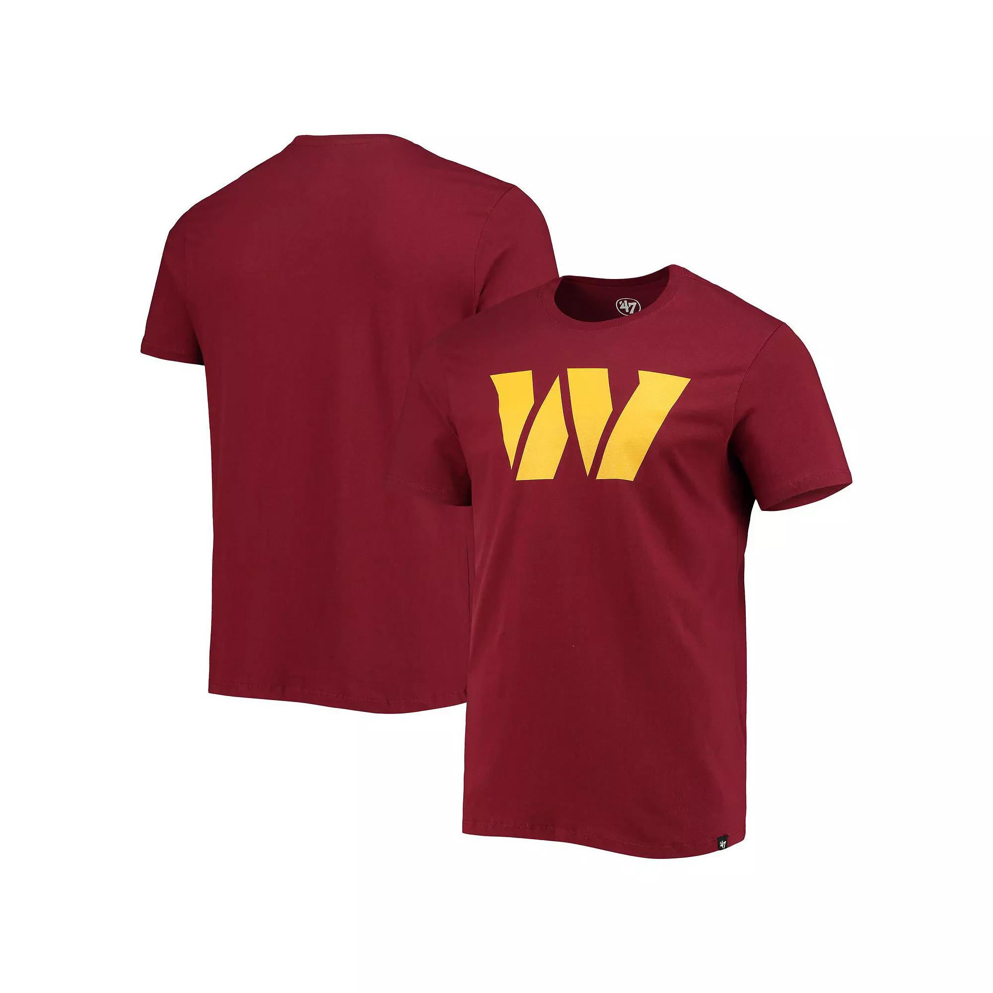 Men's '47 Burgundy Washington Commanders Logo Imprint Super Rival T-Shirt, Size: Small, Wft Med Re Product Image