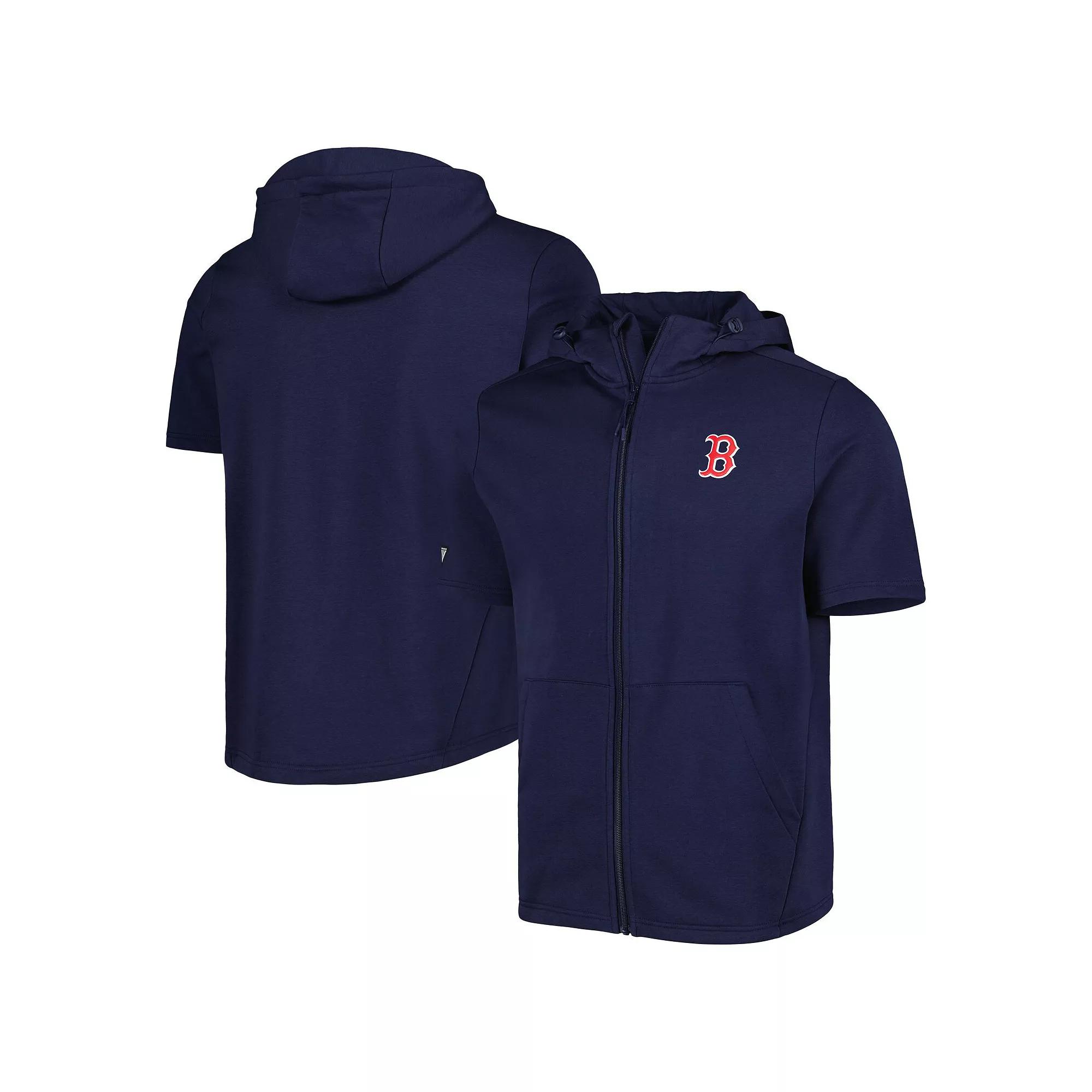 Men's Levelwear Navy Boston Red Sox Recruit Full-Zip Short Sleeve Hoodie, Size: XL, Blue Product Image