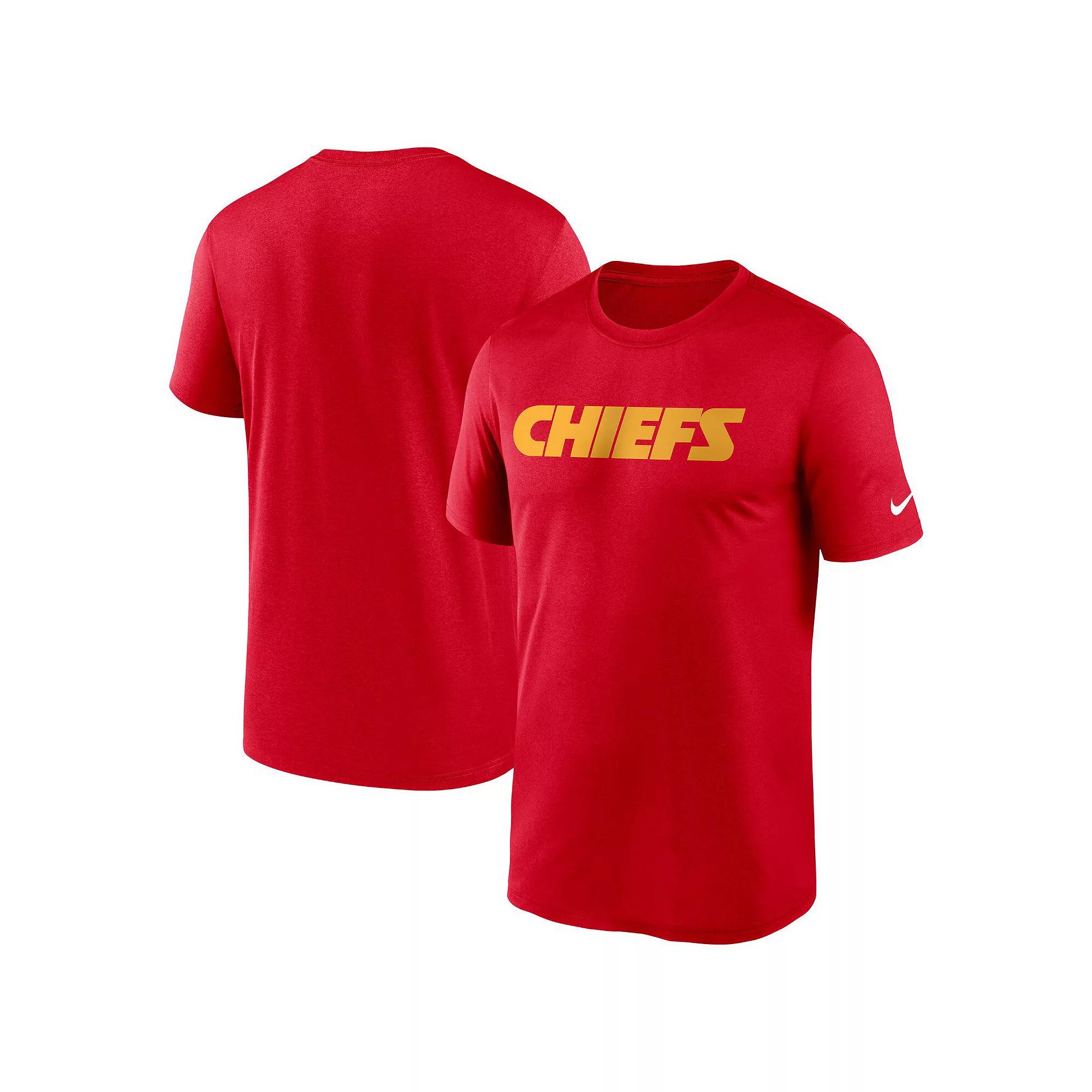 Men's Nike Red Kansas City Chiefs Wordmark Legend T-Shirt,  Product Image