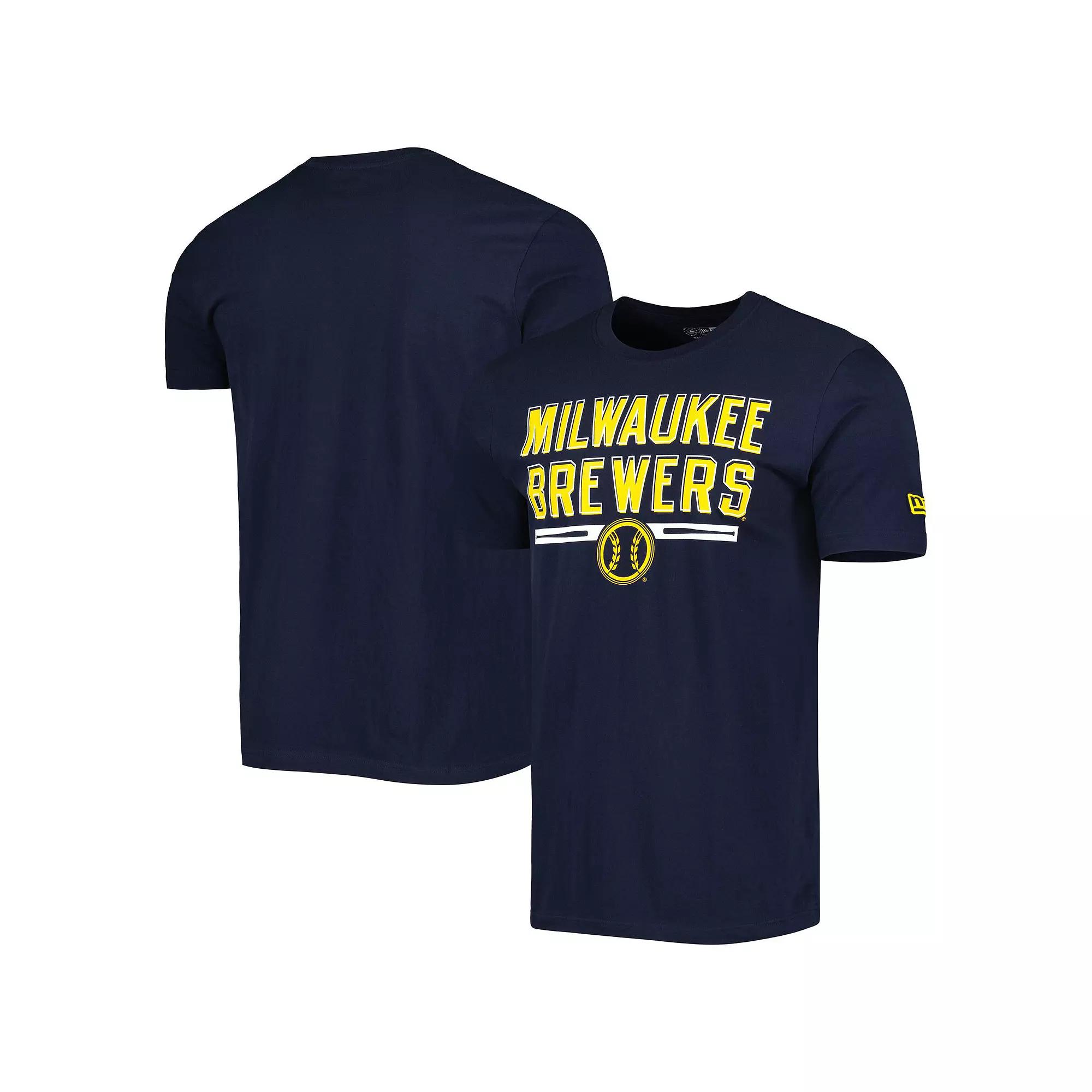 Men's New Era Navy Milwaukee Brewers Batting Practice T-Shirt,  Product Image