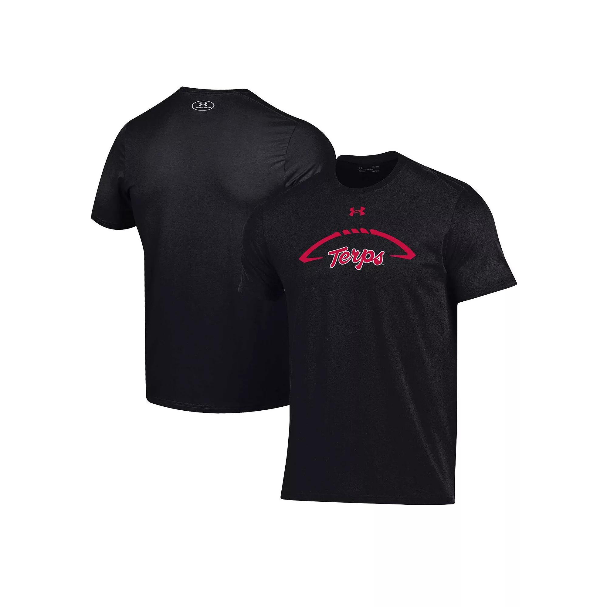 Men's Black Maryland Terrapins Football Icon T-Shirt, Size: XL Product Image