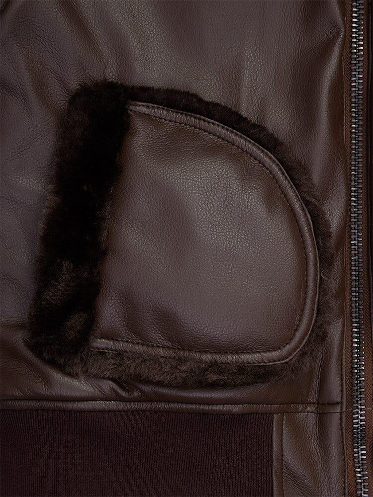 WOMEN'S REVERSIBLE FAUX LEATHER MA-1 BOMBER JACKET Product Image