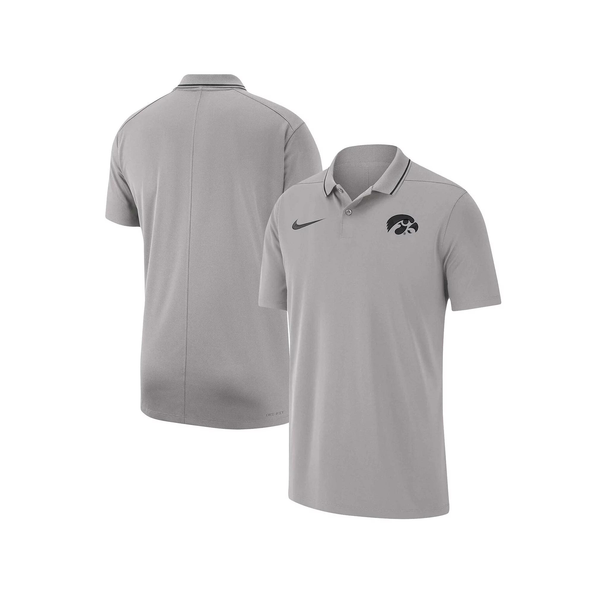 Men's Nike Gray Iowa Hawkeyes 2023 Coaches Performance Polo,  Product Image