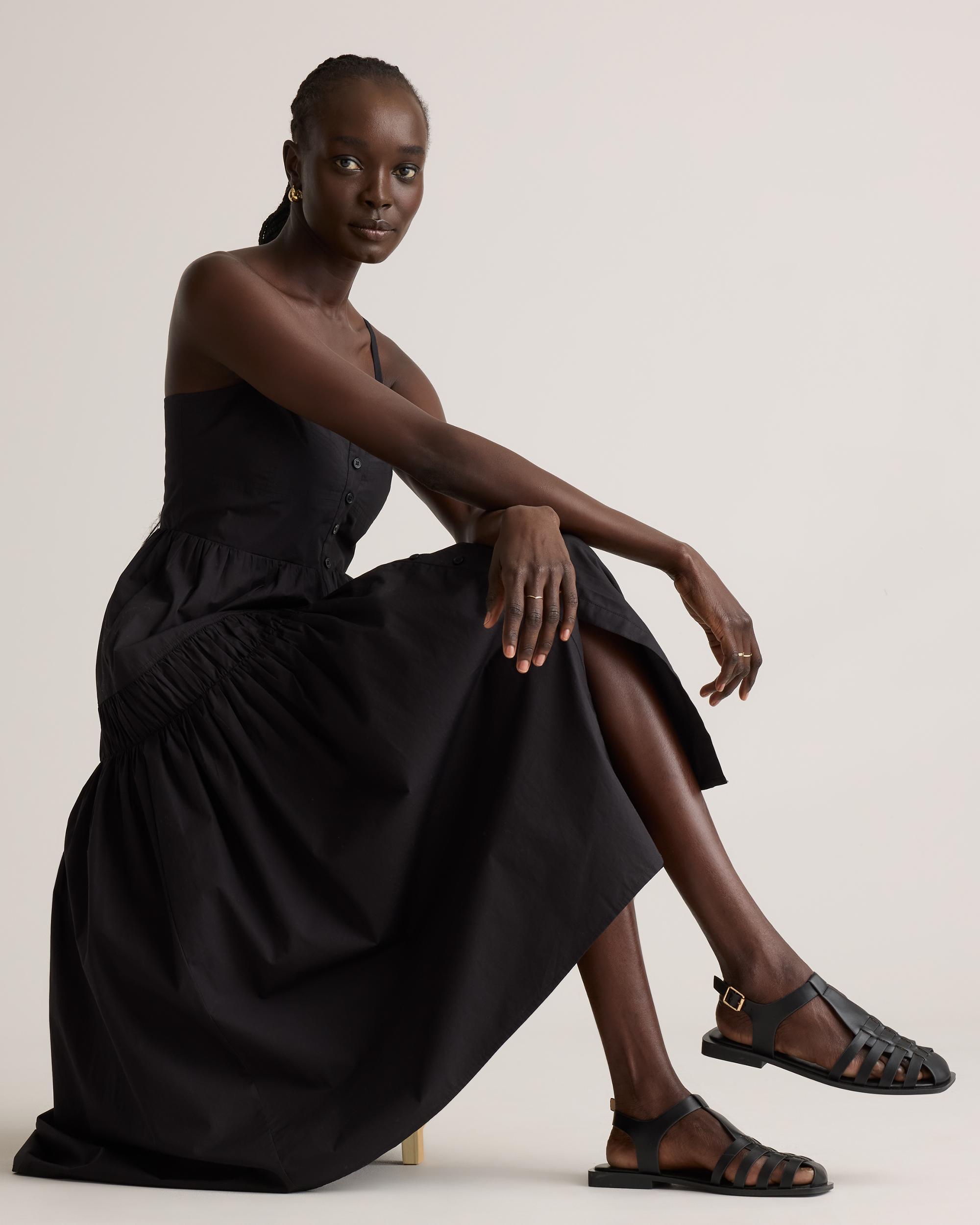 Quince | Women's Poplin Spaghetti Strap Maxi Dress Size XS, Organic Cotton Product Image