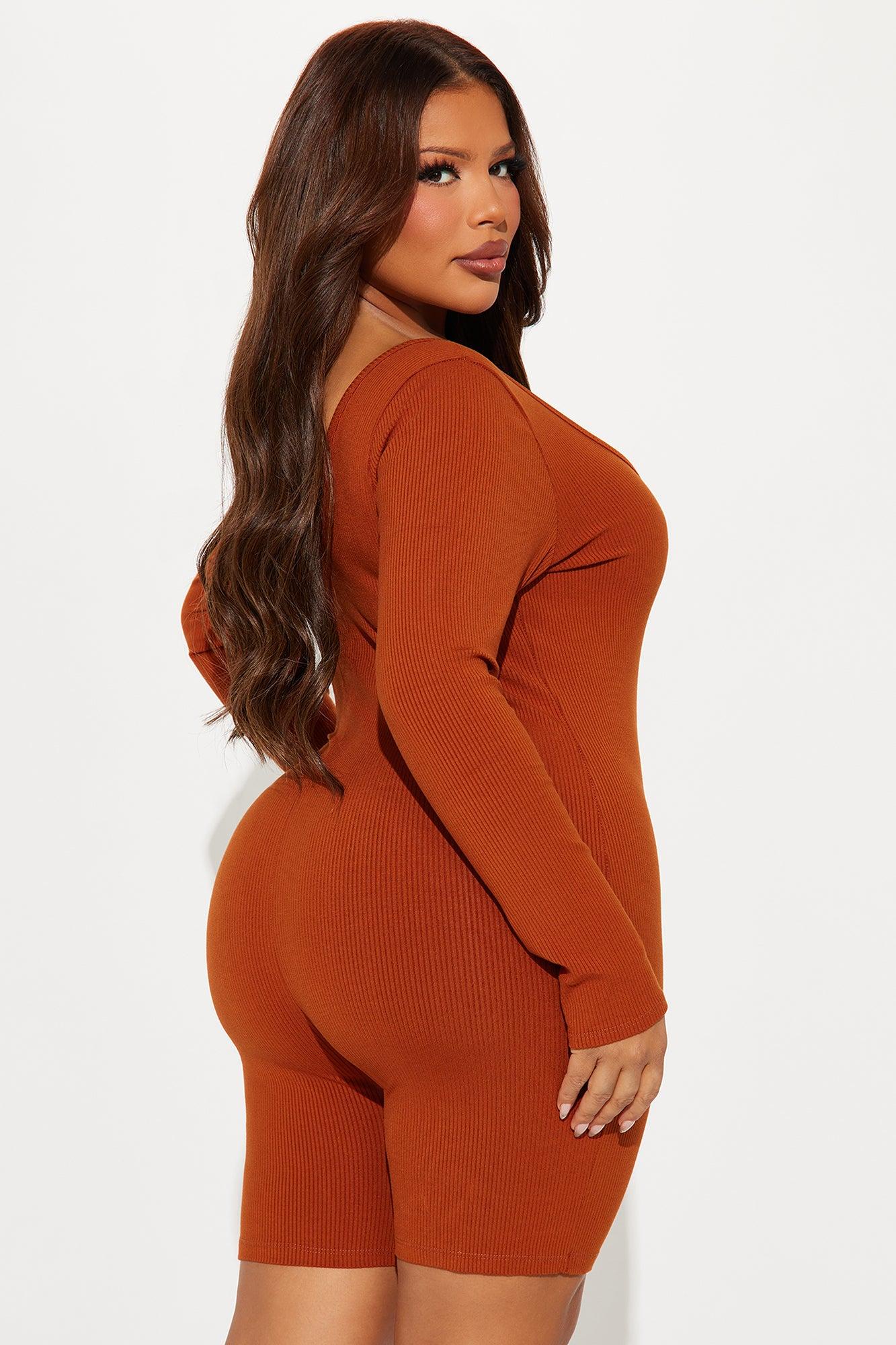 Daisy Snatched Romper - Rust Product Image