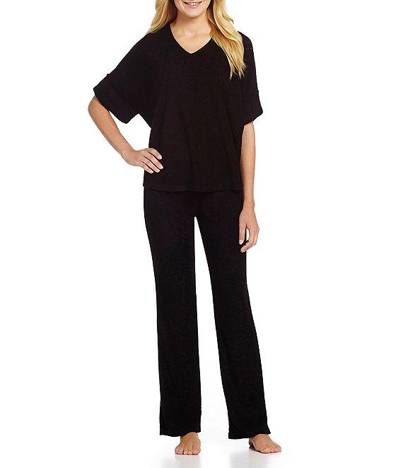 N by Natori Terry Short Sleeve V-Neck Coordinating Lounge Top Product Image