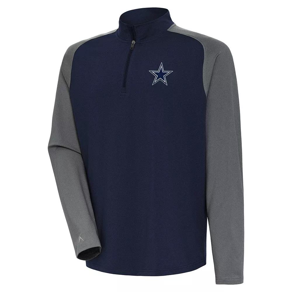 Men's Antigua Navy Dallas Cowboys Dauntless Raglan Quarter-Zip Jacket,  Product Image