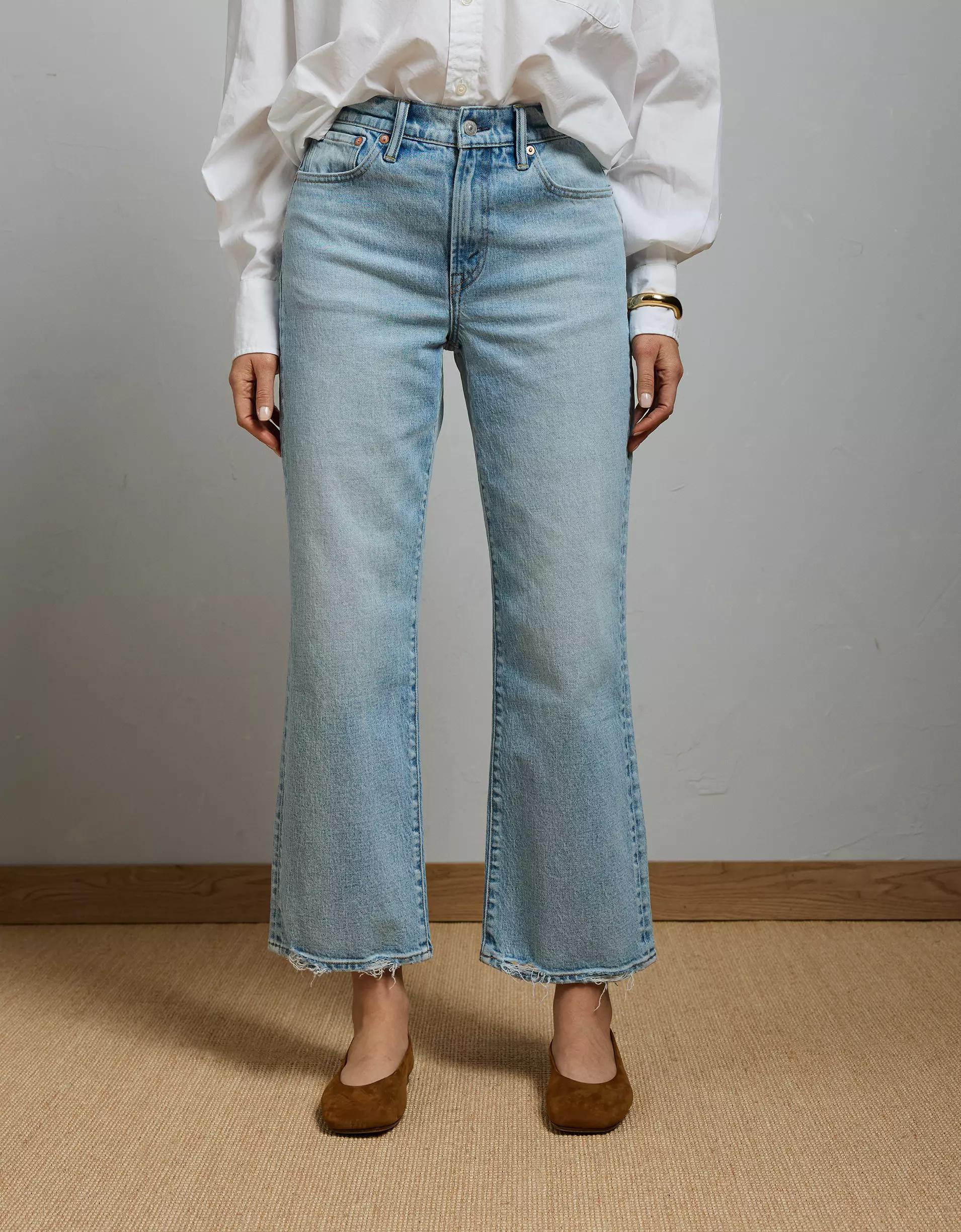 AE77 Premium Bootcut Crop Jean Product Image