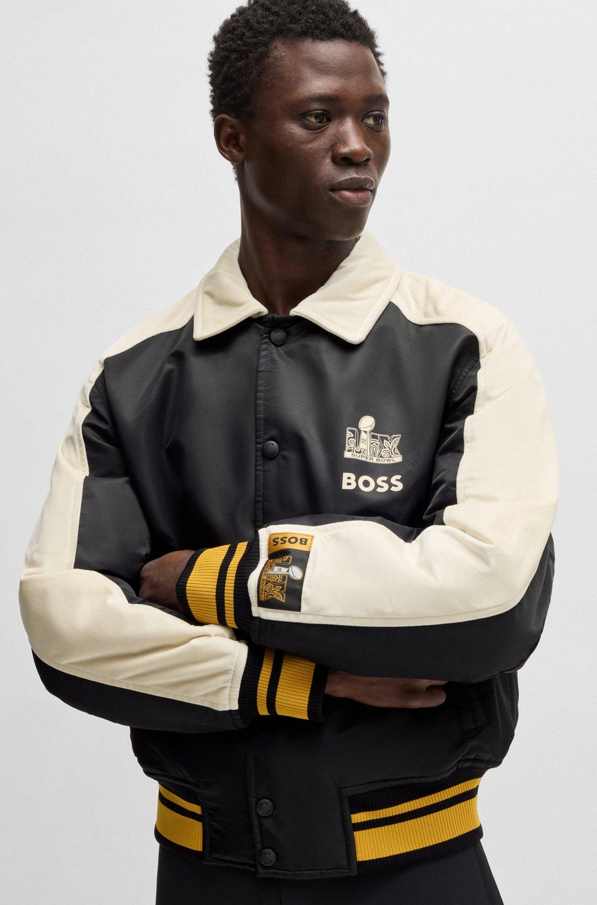 BOSS x NFL bomber jacket with velvet trims Product Image