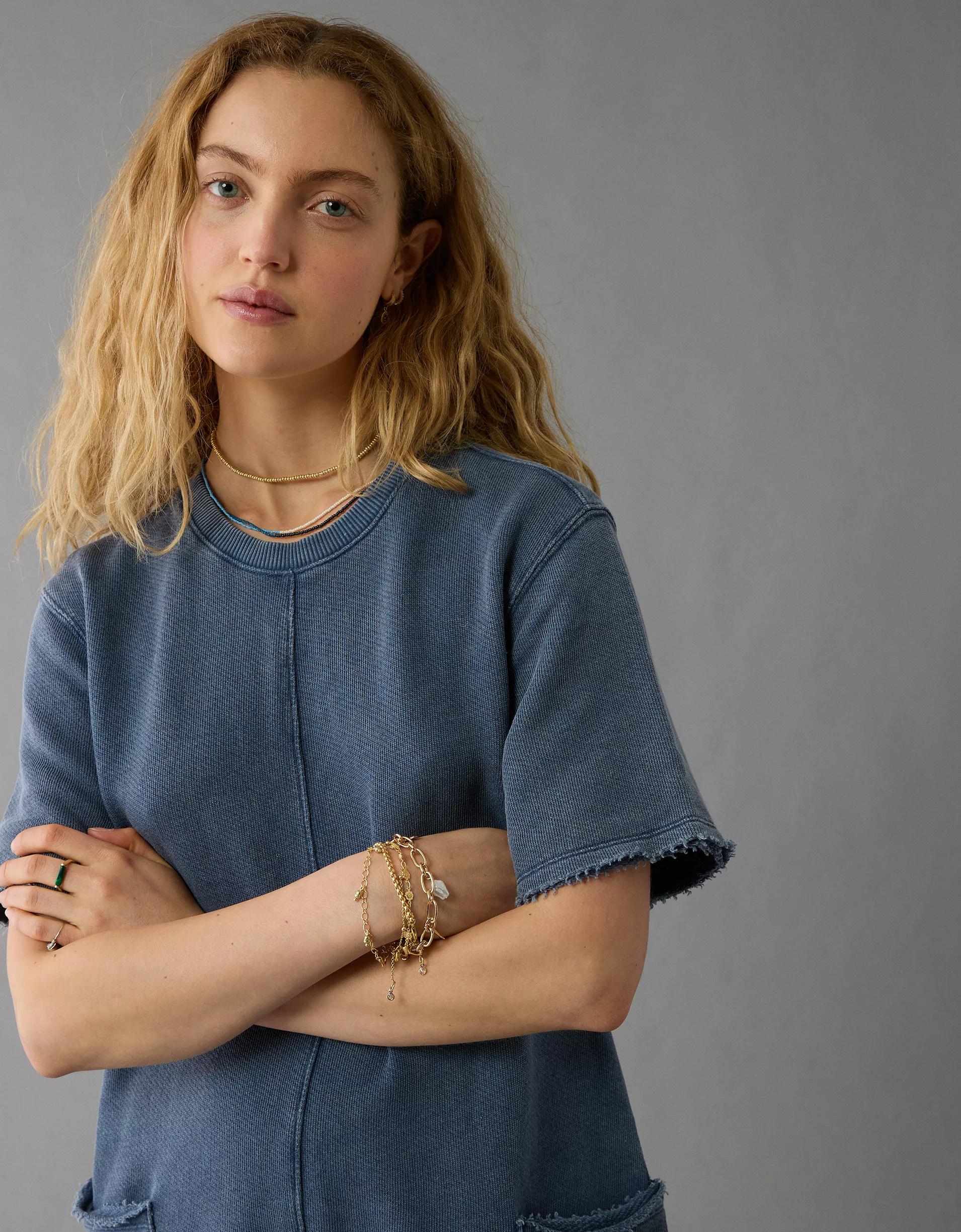 AE Saltwash Relaxed T-Shirt Romper Product Image