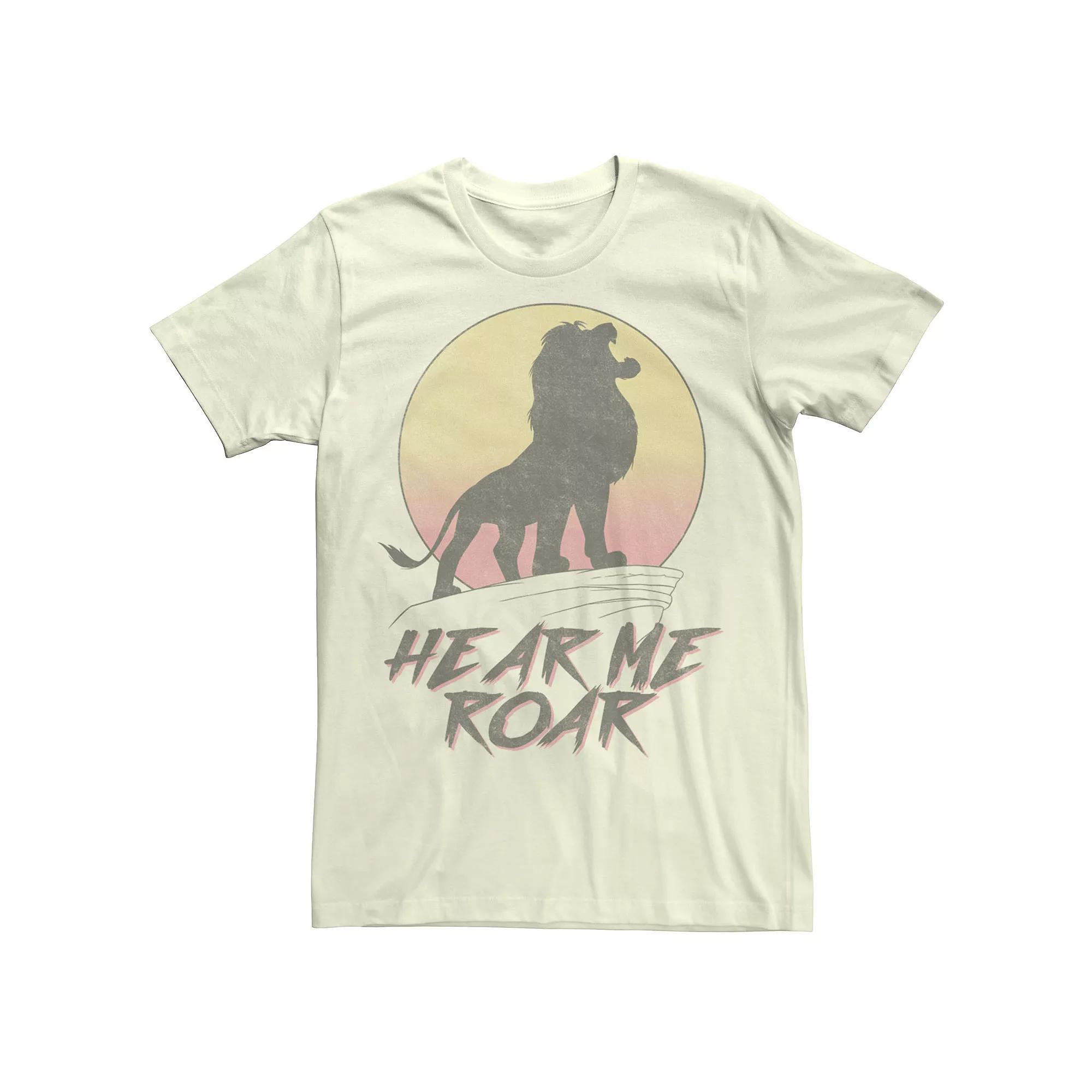 Disney's The Lion King Simba Hear Me Roar Men's Tee, Size: Medium, Natural Product Image