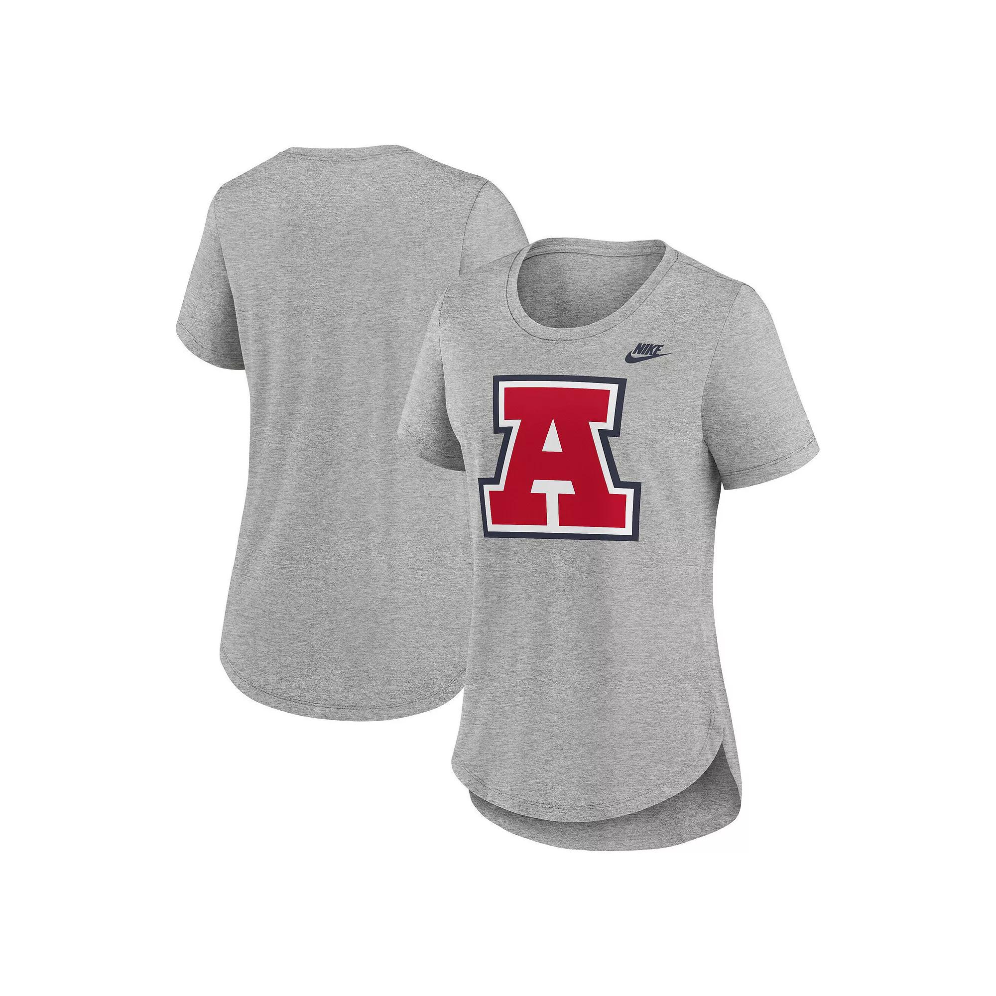 Women's Nike Heather Gray Arizona Wildcats Legacy Tri-Blend T-Shirt, Size: Small, Grey Product Image