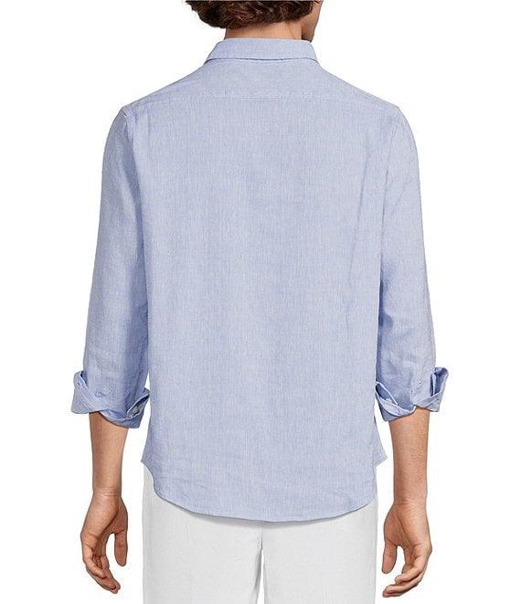 Murano Big & Tall Baird McNutt Linen Classic Fit Solid Long Sleeve Woven Shirt Product Image