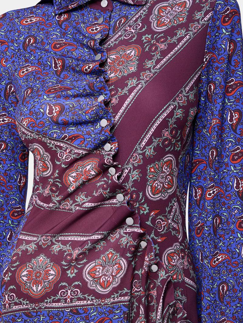 DRAPED MIDI DRESS IN PRINTED JERSEY Product Image