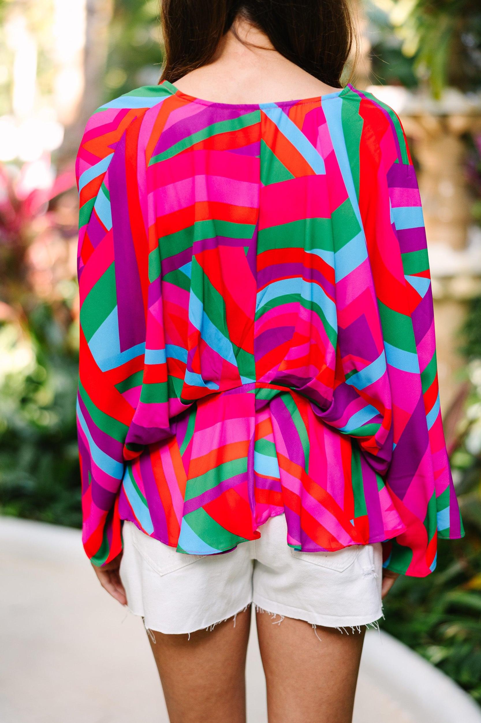 Be Your Best Red Abstract Blouse Female Product Image