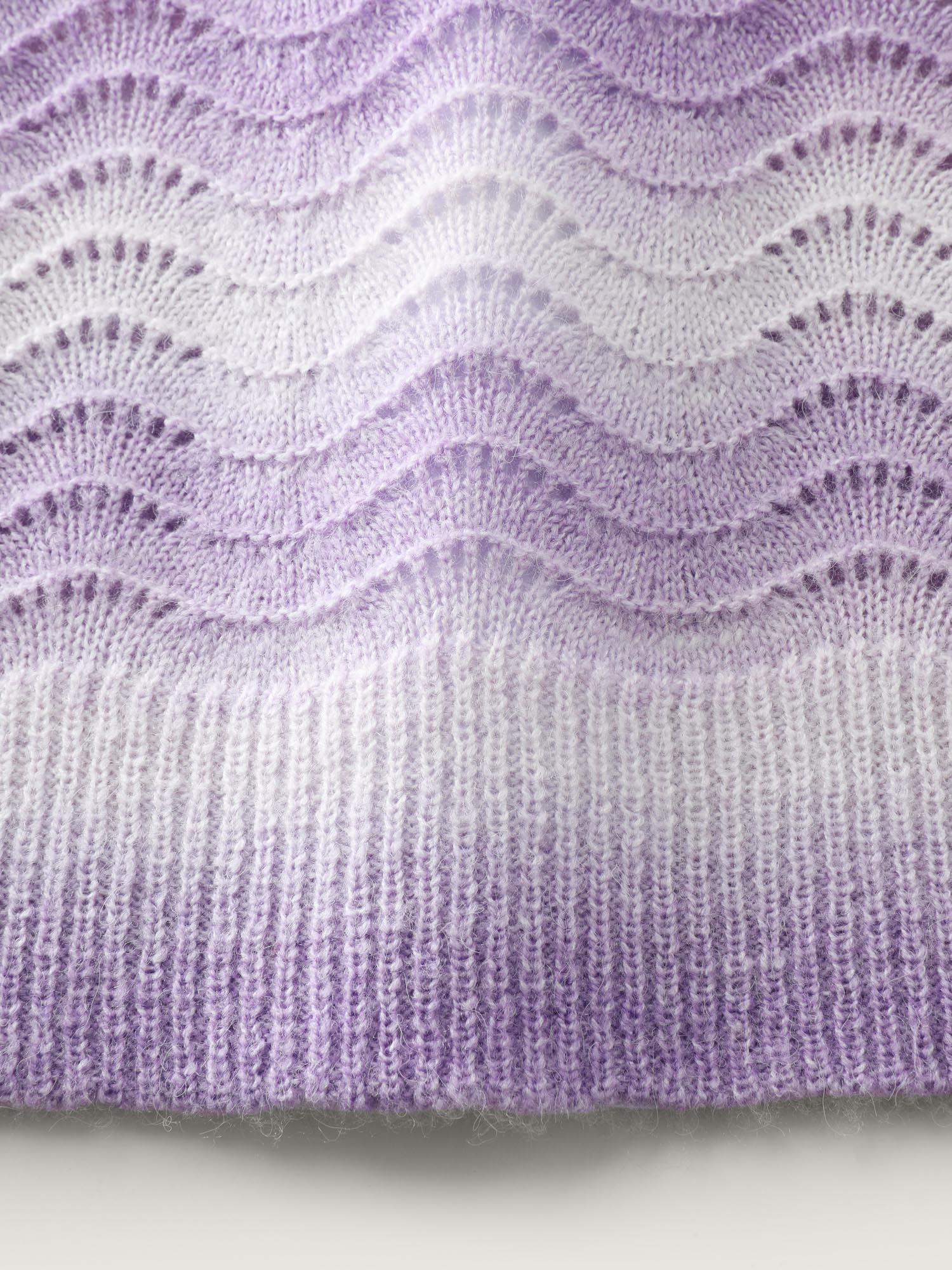 Textured Color Gradient Drop Shoulder Pullover Female Product Image