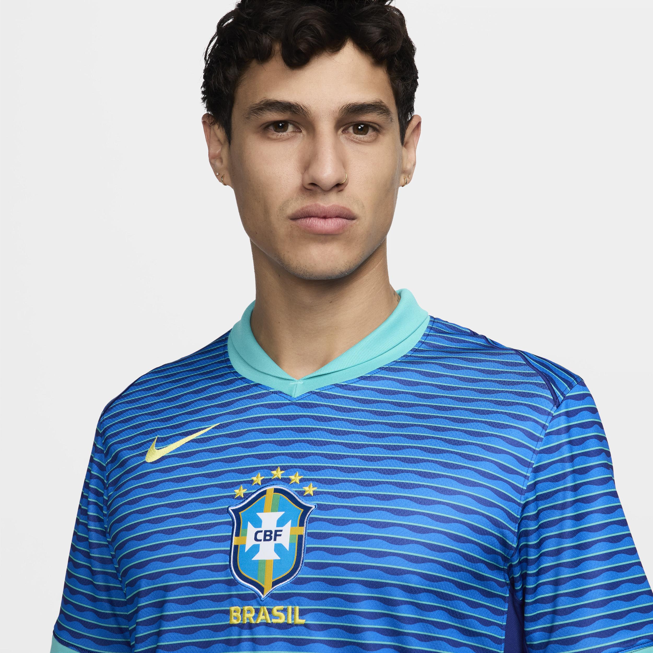 Brazil 2024 Stadium Away Nike Mens Dri-FIT Soccer Replica Jersey | FJ4283-458 Product Image