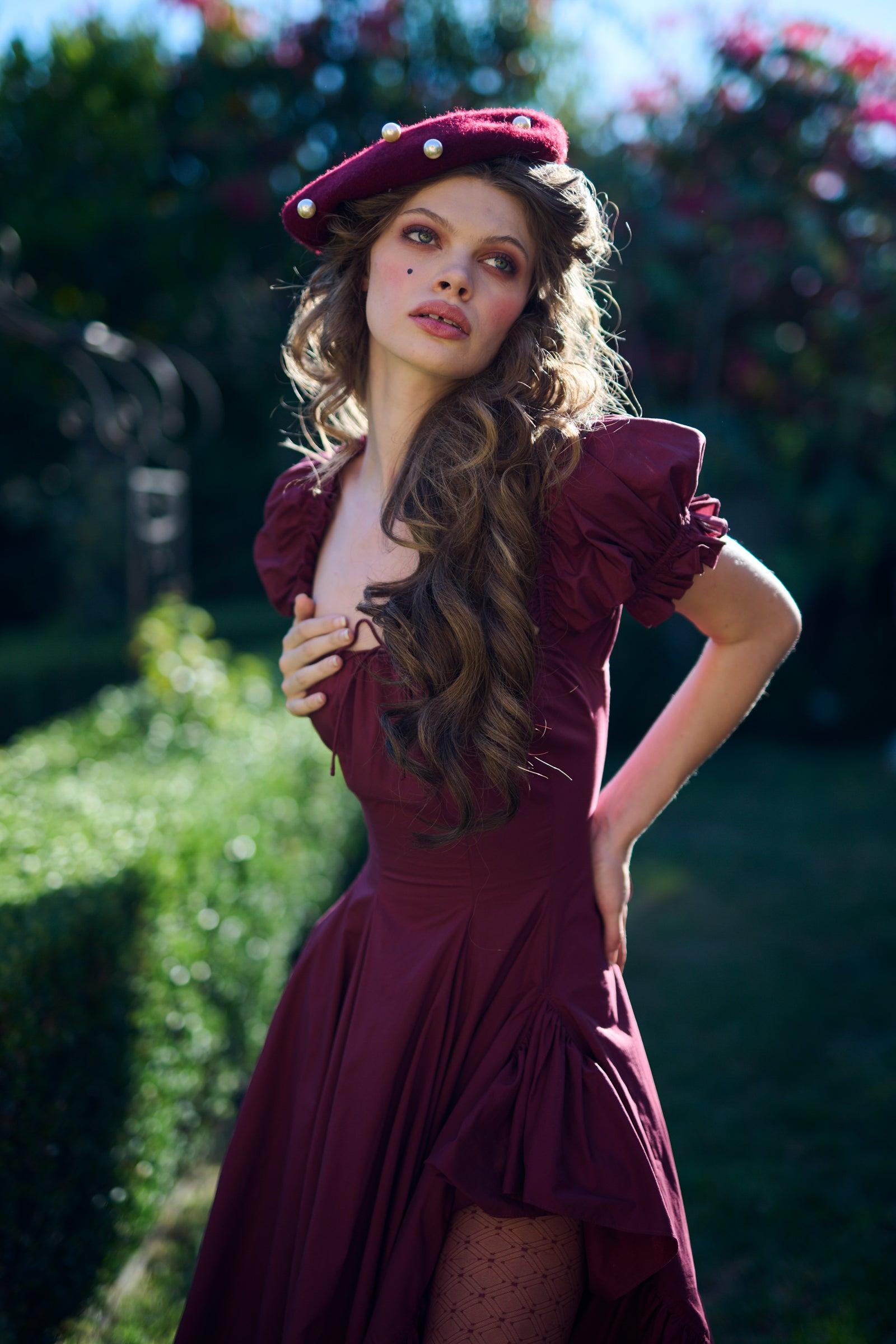 The Bordeaux Foxglove Dress Product Image