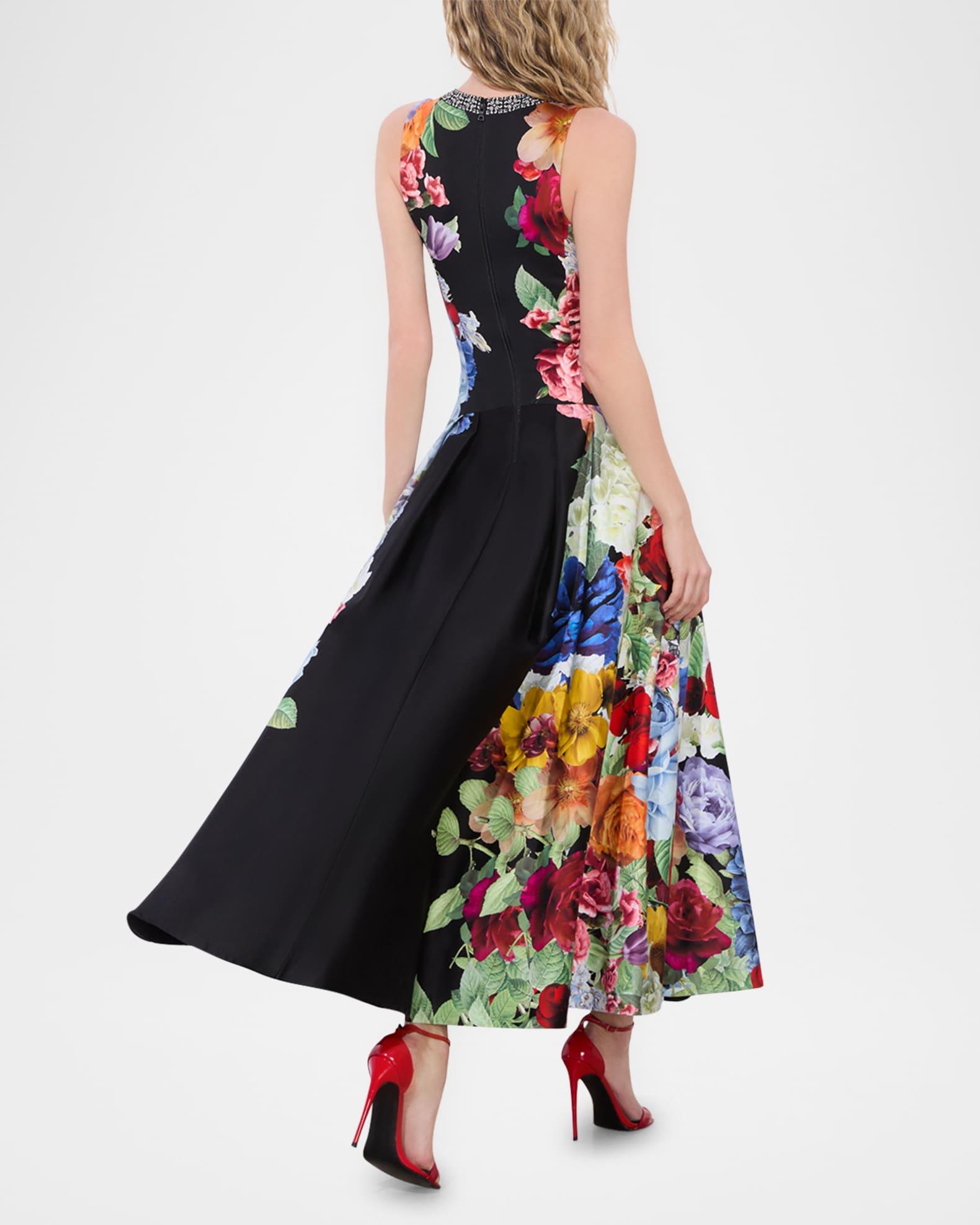 Adley Floral Drop-Waist Midi Dress  Product Image